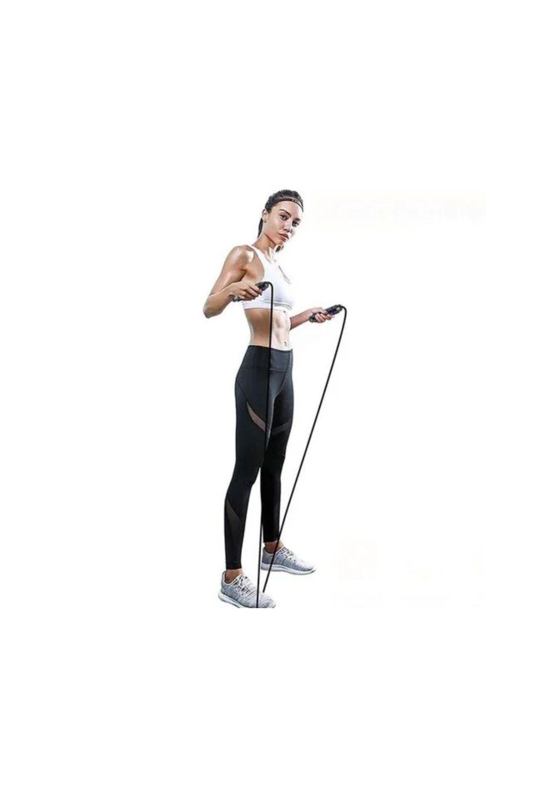 Cuerda Saltar Cardio Crossfit Deporte Negro-3