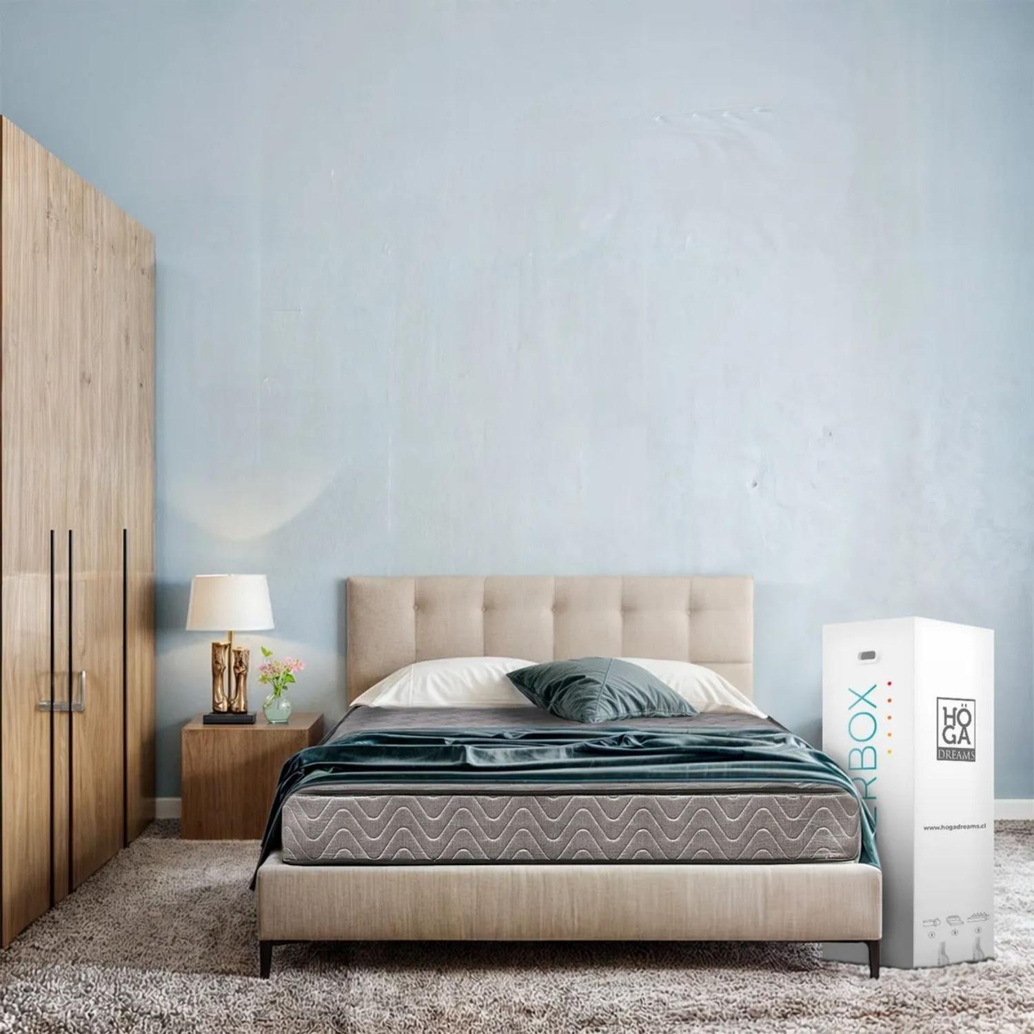 Colchón Comprimido 2 Plaza Plus Bonnell 150x190x18 CM Gris-4