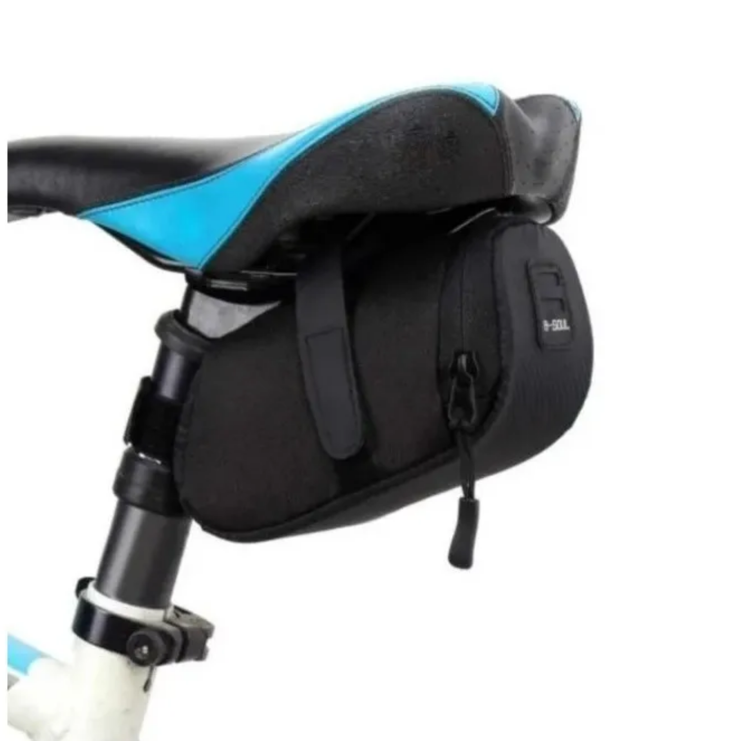 Bolso Alforja Bicicleta Más Fijaciones Sillín 0,8 LT Negro-3