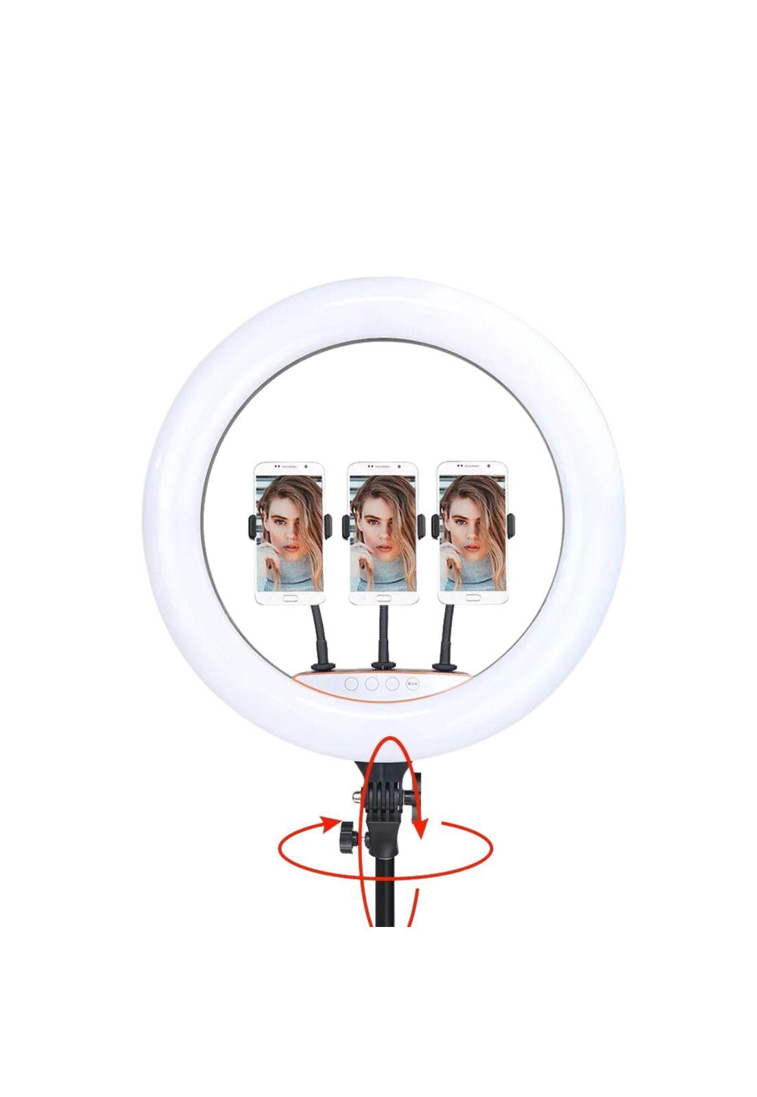 Aro Luz Profesional Gigante 45 CM 3 Soportes Trípode 2.10-4