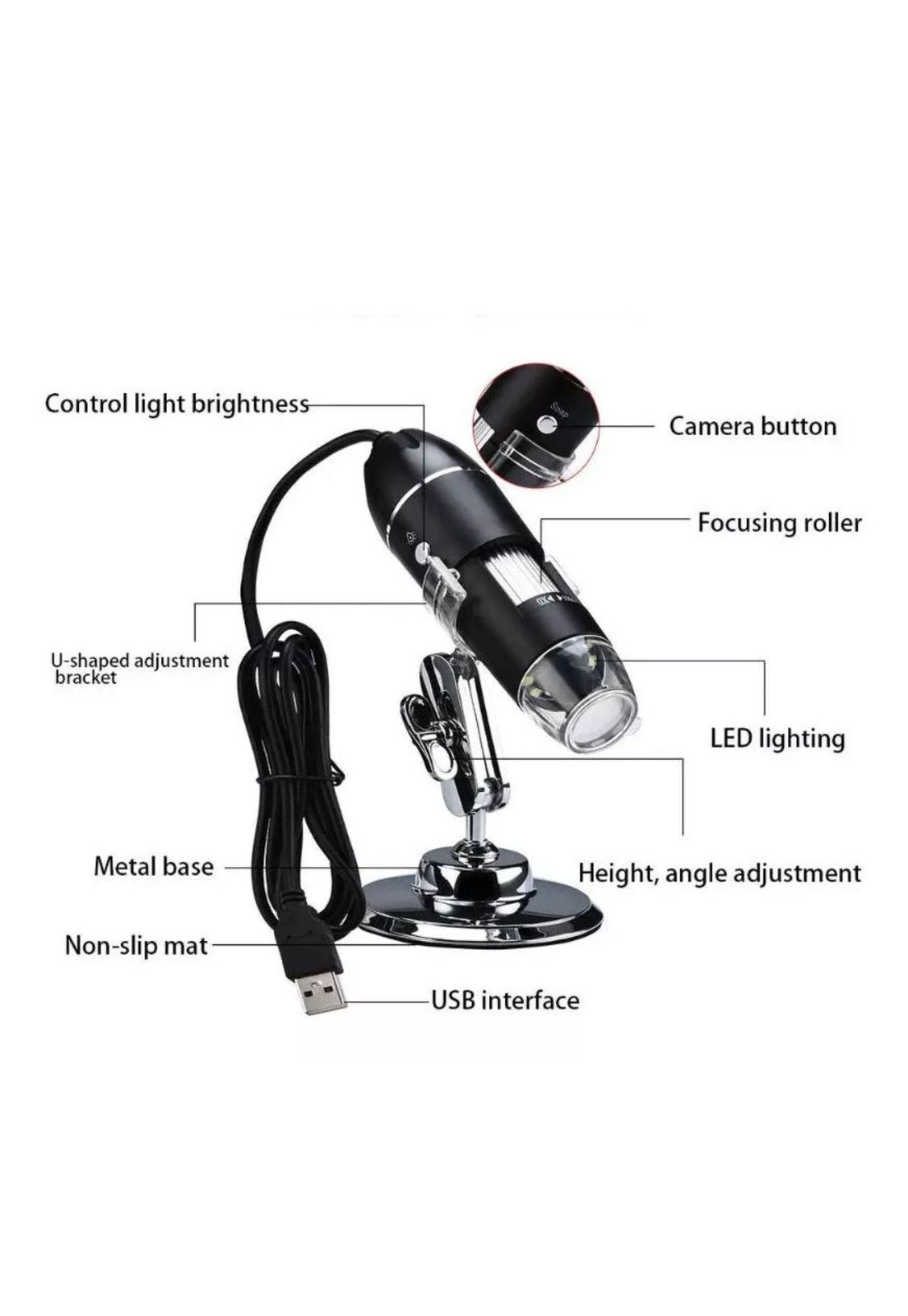 Microscopio Digital USB 1600x Cámara 8 LED s PC-6