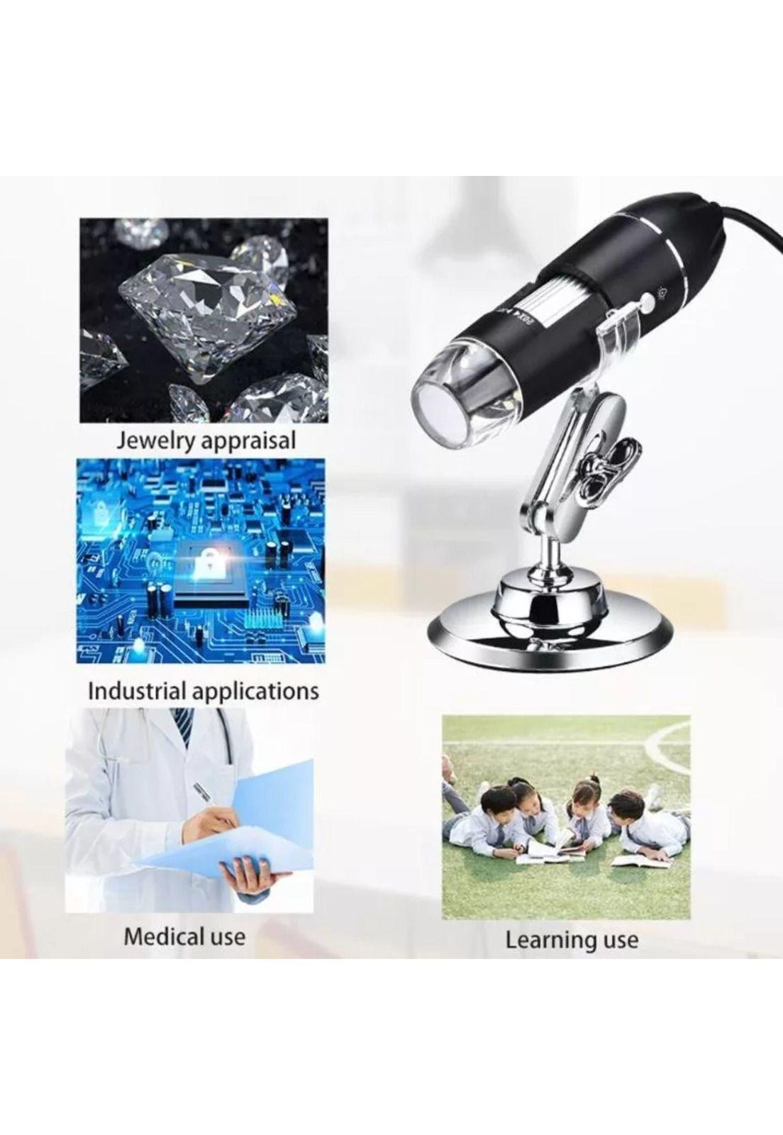 Microscopio Digital USB 1600x Cámara 8 LED s PC-4