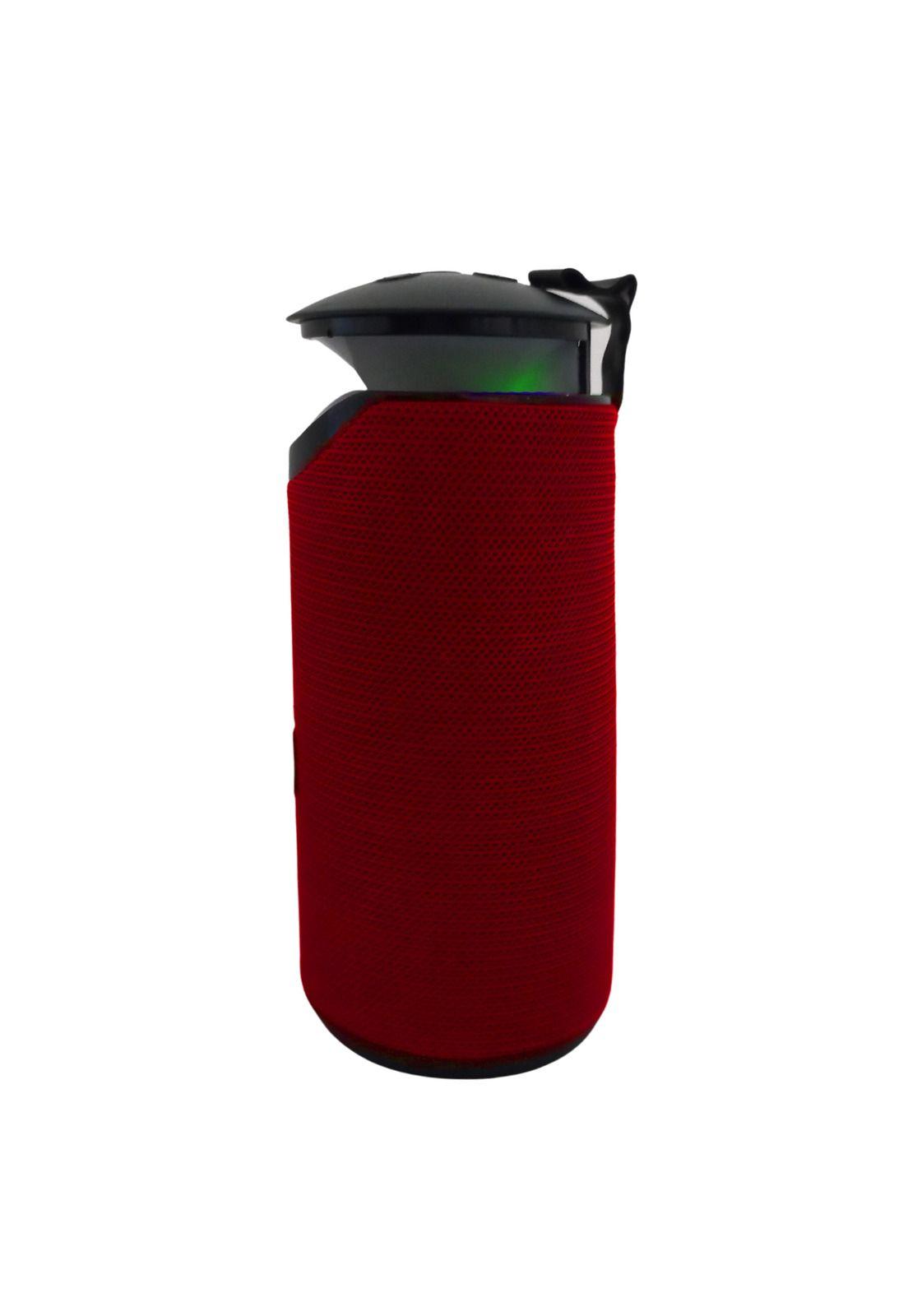 Parlante Bluetooth Recargable Luz RGB/USB/TF/FM Rojo-2