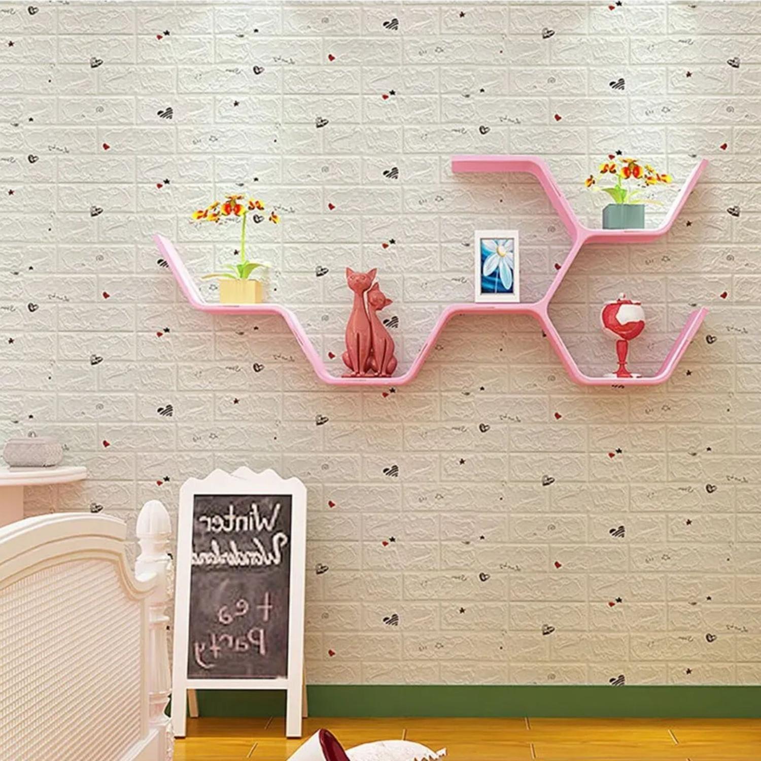 Pack 10 Pegatinas Pared Espuma 3D 70x77 CM Blanco-4