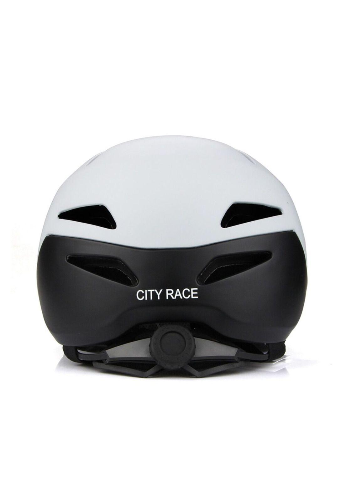 Casco Bicicleta Skate Regulable Profesional M Blanco-3