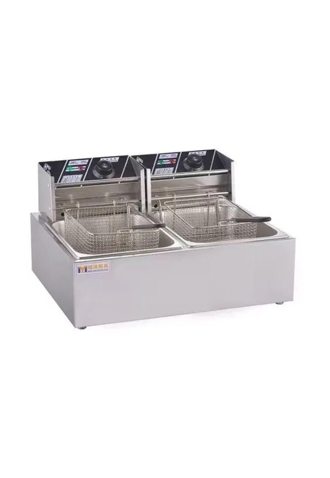 Freidora Eléctrica Doble Deposito 12 LT 2500 Watt + 2500 Watt-0