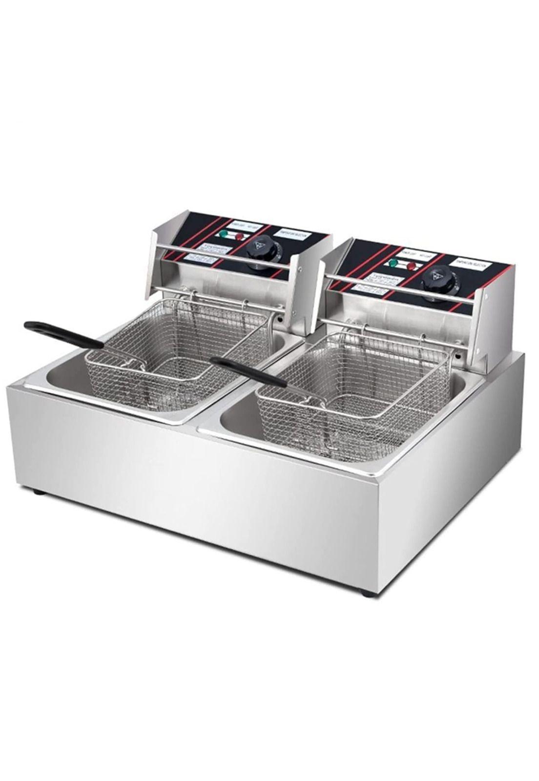 Freidora Eléctrica Doble Deposito 12 LT 2500 Watt + 2500 Watt-2