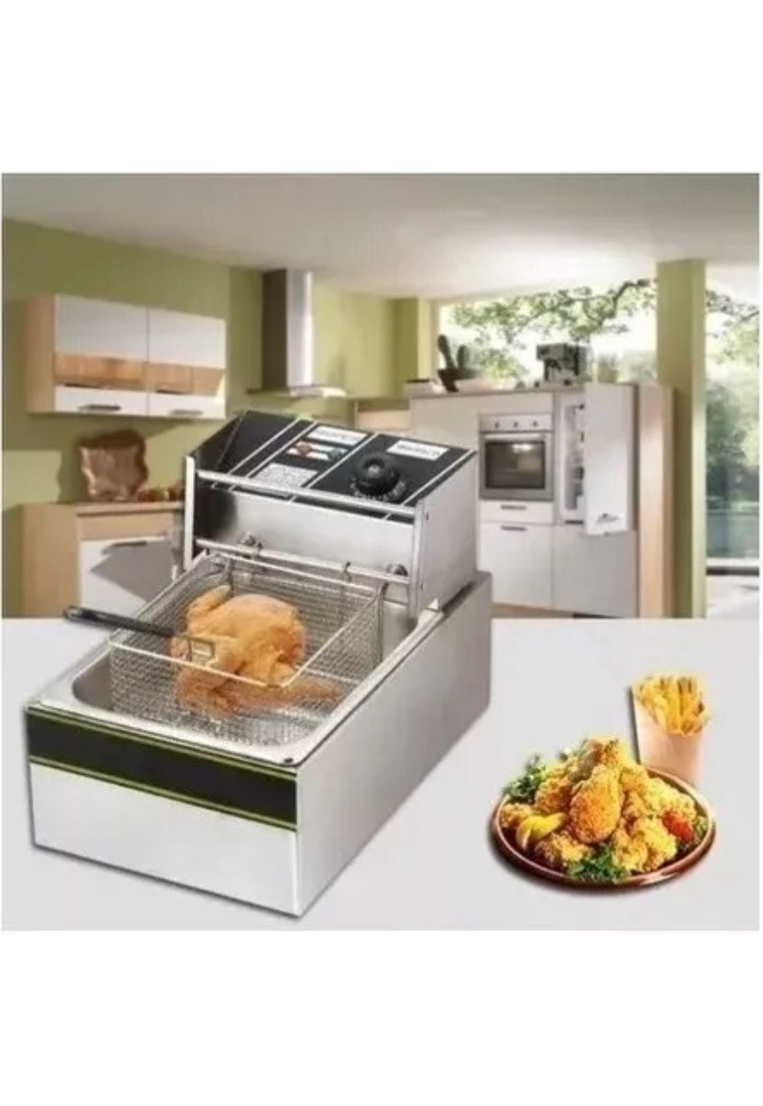 Freidora Eléctrica Doble Deposito 12 LT 2500 Watt + 2500 Watt-4