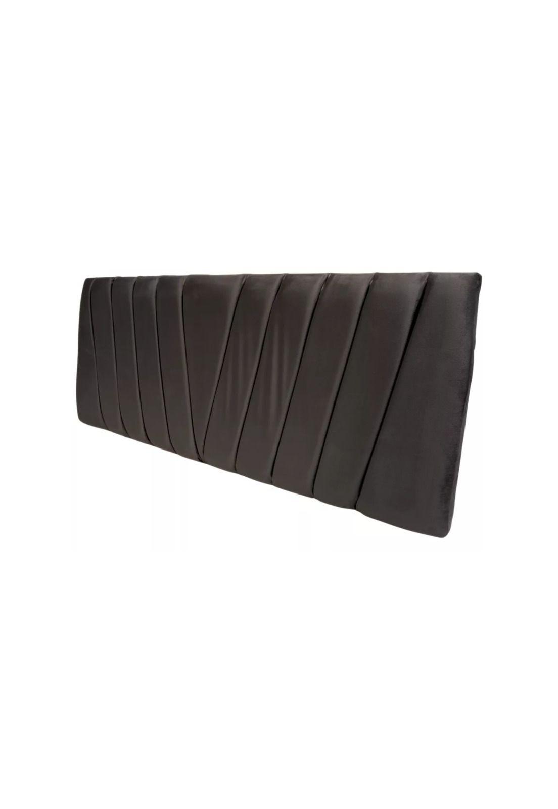 Respaldo Elegante King Capitone 180x60 CM Gris Oscuro Felpa-2