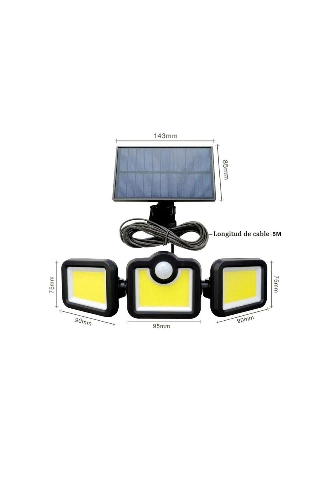 Foco Solar Triple Sensor Movimiento Control Remoto 171 COB LED-3