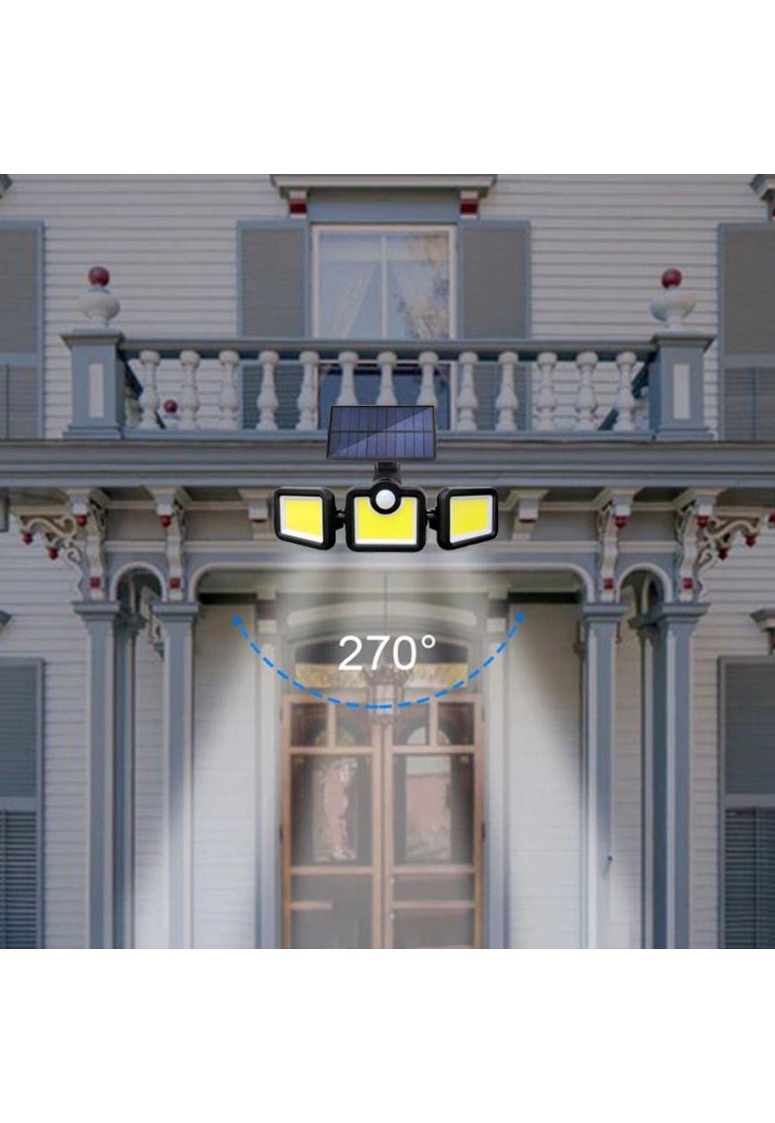 Foco Solar Triple Sensor Movimiento Control Remoto 171 COB LED-4