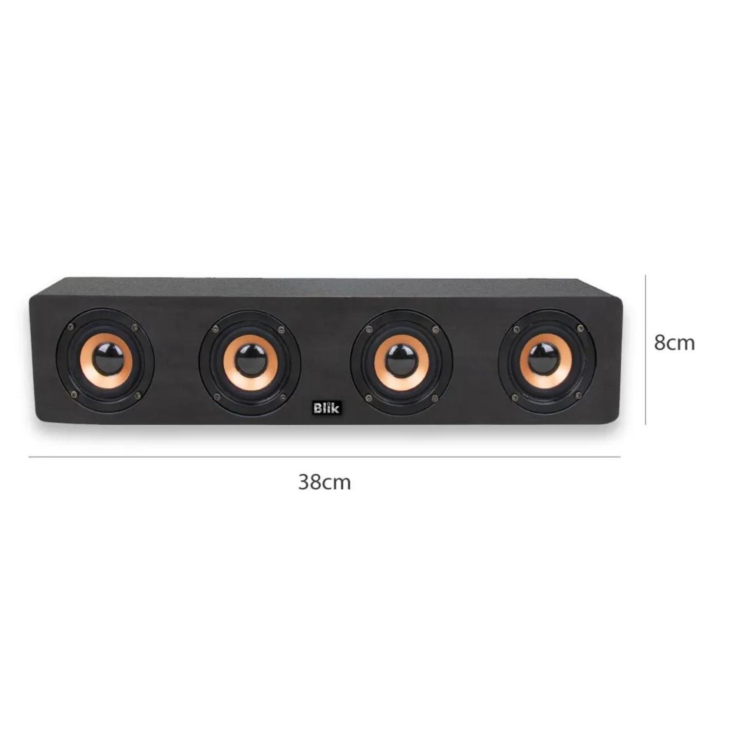Parlante Bluetooth Rock Wood Blik 38x8 CM 20 Watt Negro-2