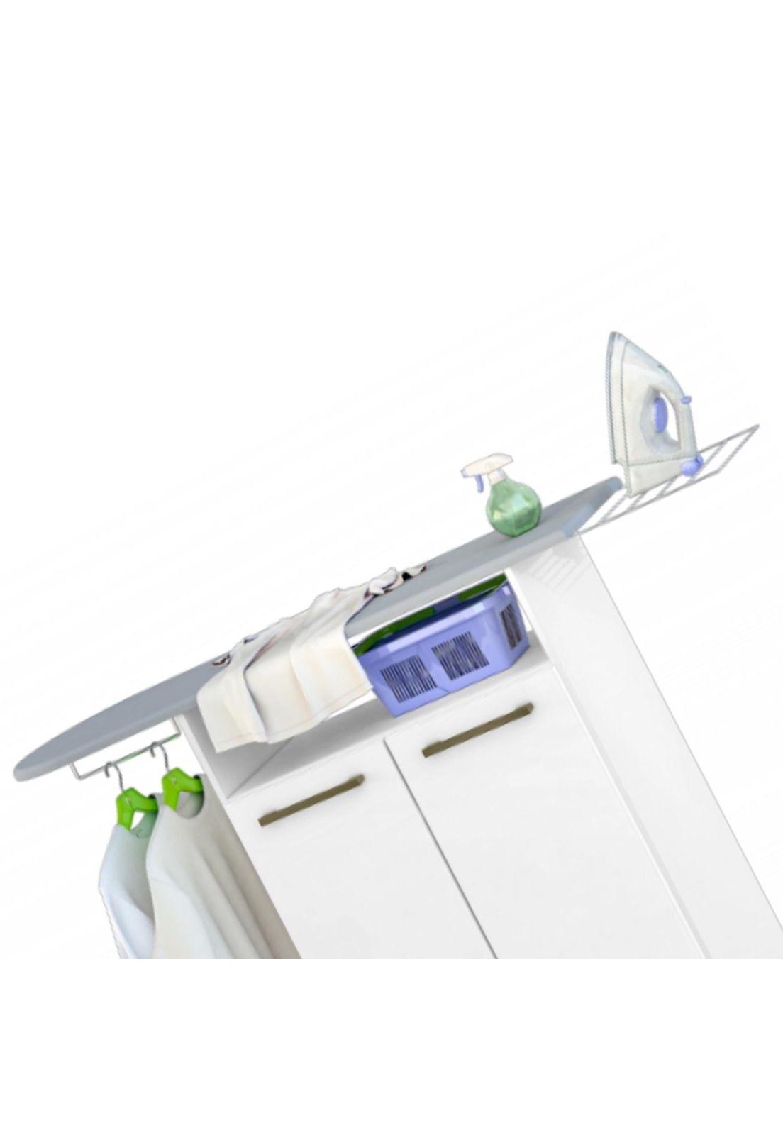 Mueble Tabla Planchar Ruedas Blanco-2
