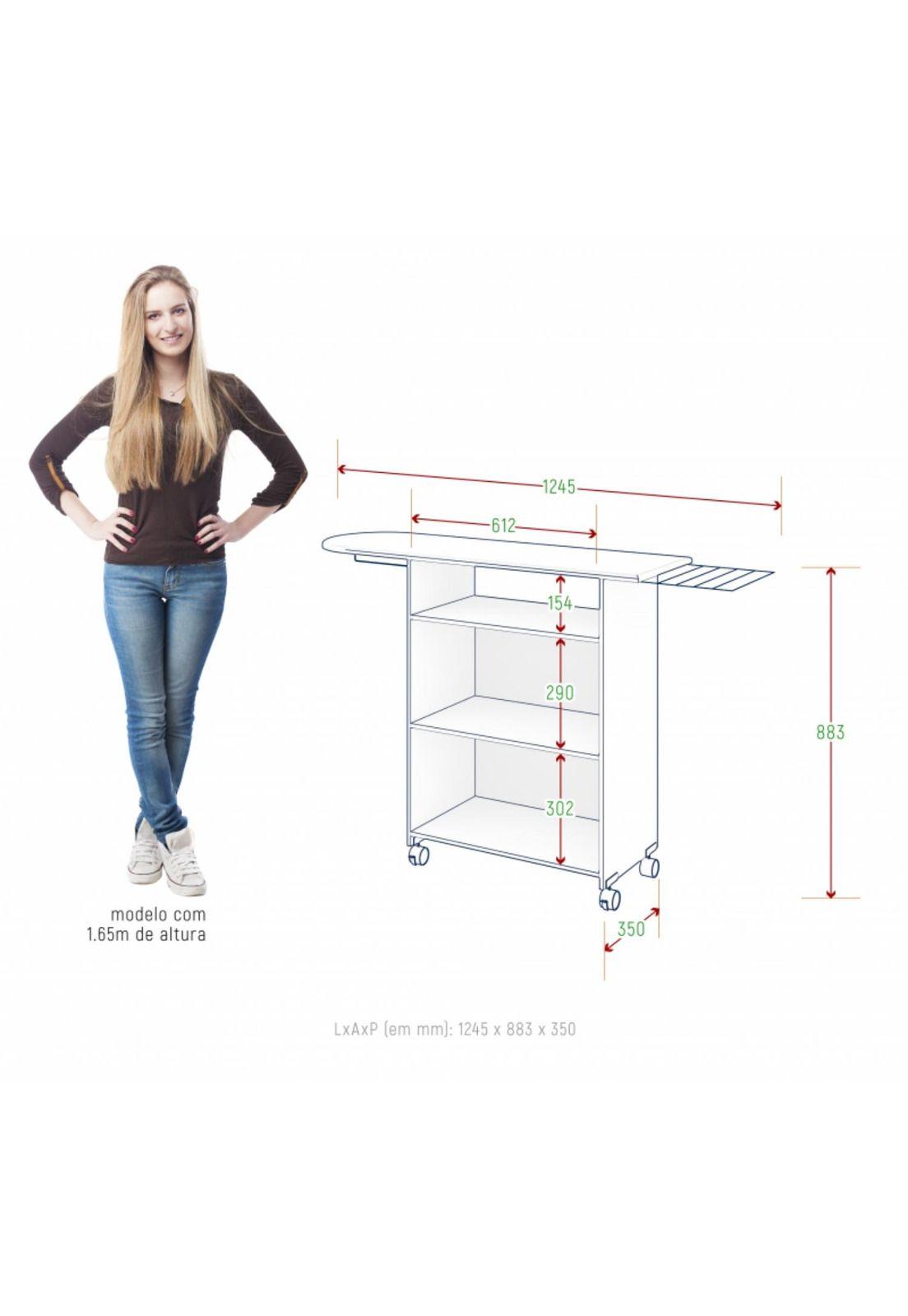 Mueble Tabla Planchar Ruedas Blanco-3