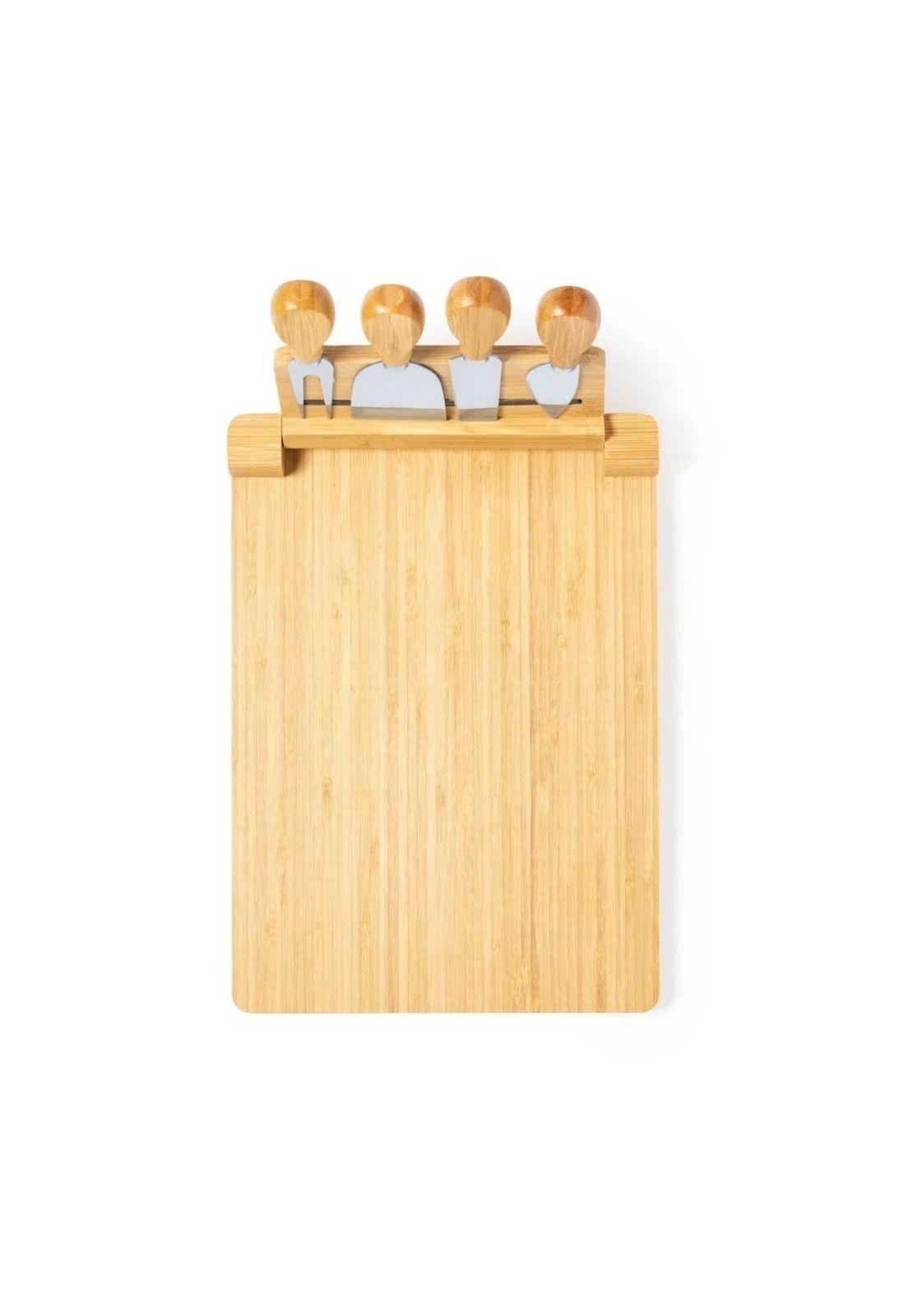Set Tabla Quesos 4 Piezas Bambú Mildred-5