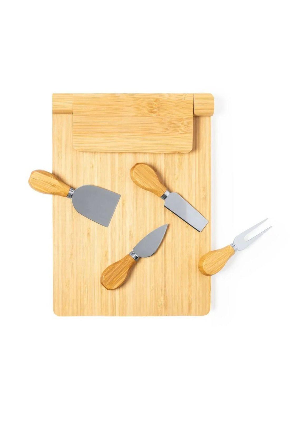 Set Tabla Quesos 4 Piezas Bambú Mildred-6
