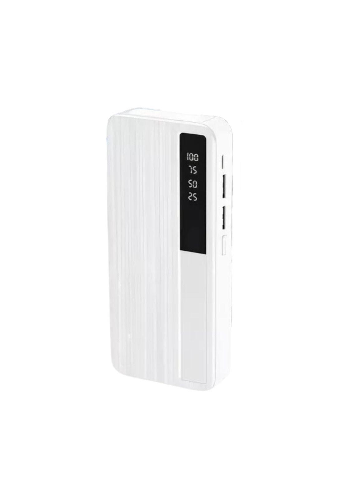Batería Emergencia Power Bank 20.000 MHZ 3 Puertos Blanco-2