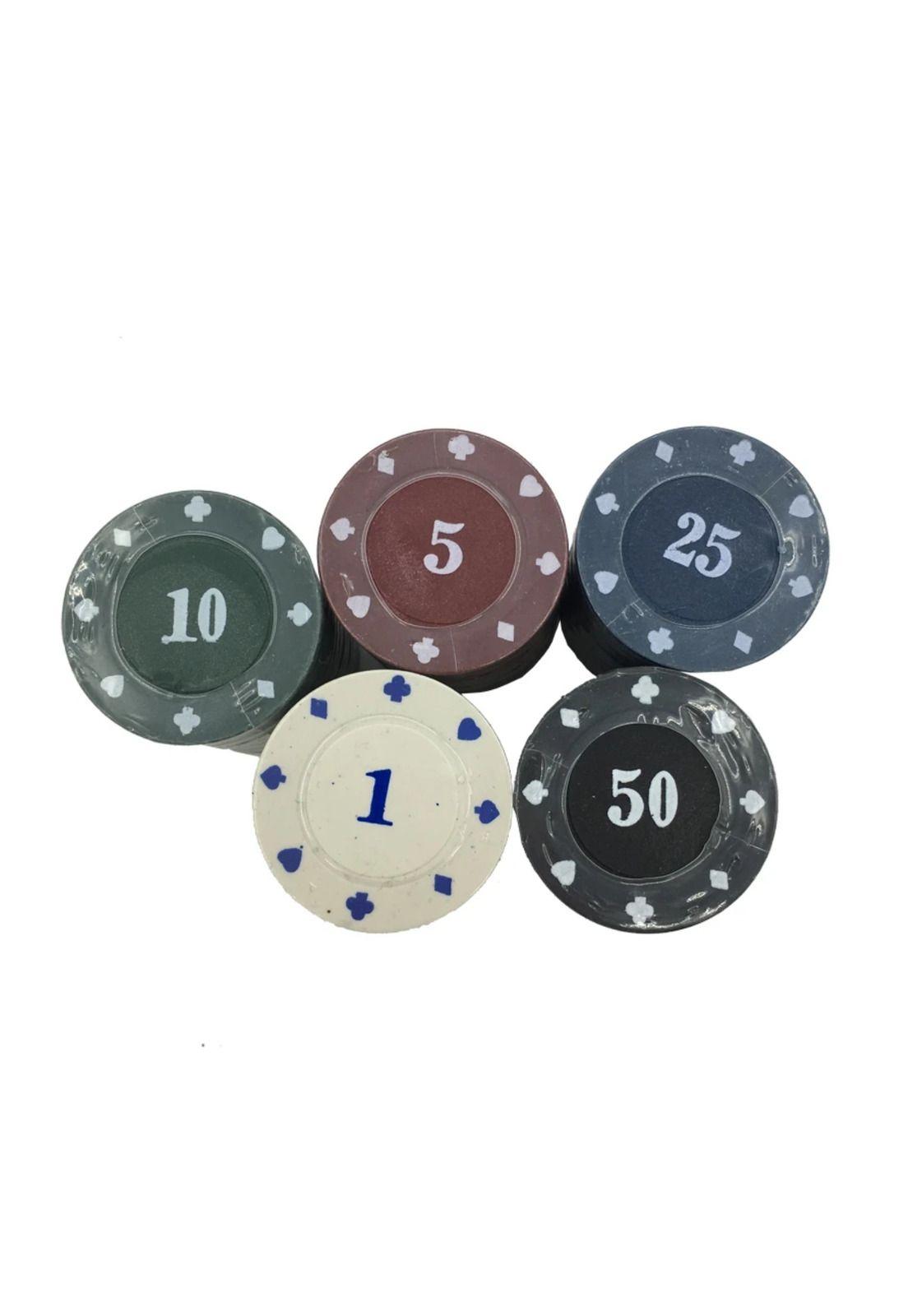 Set Juego Poker Mesa 200 Fichas + Naipes Mantel-2