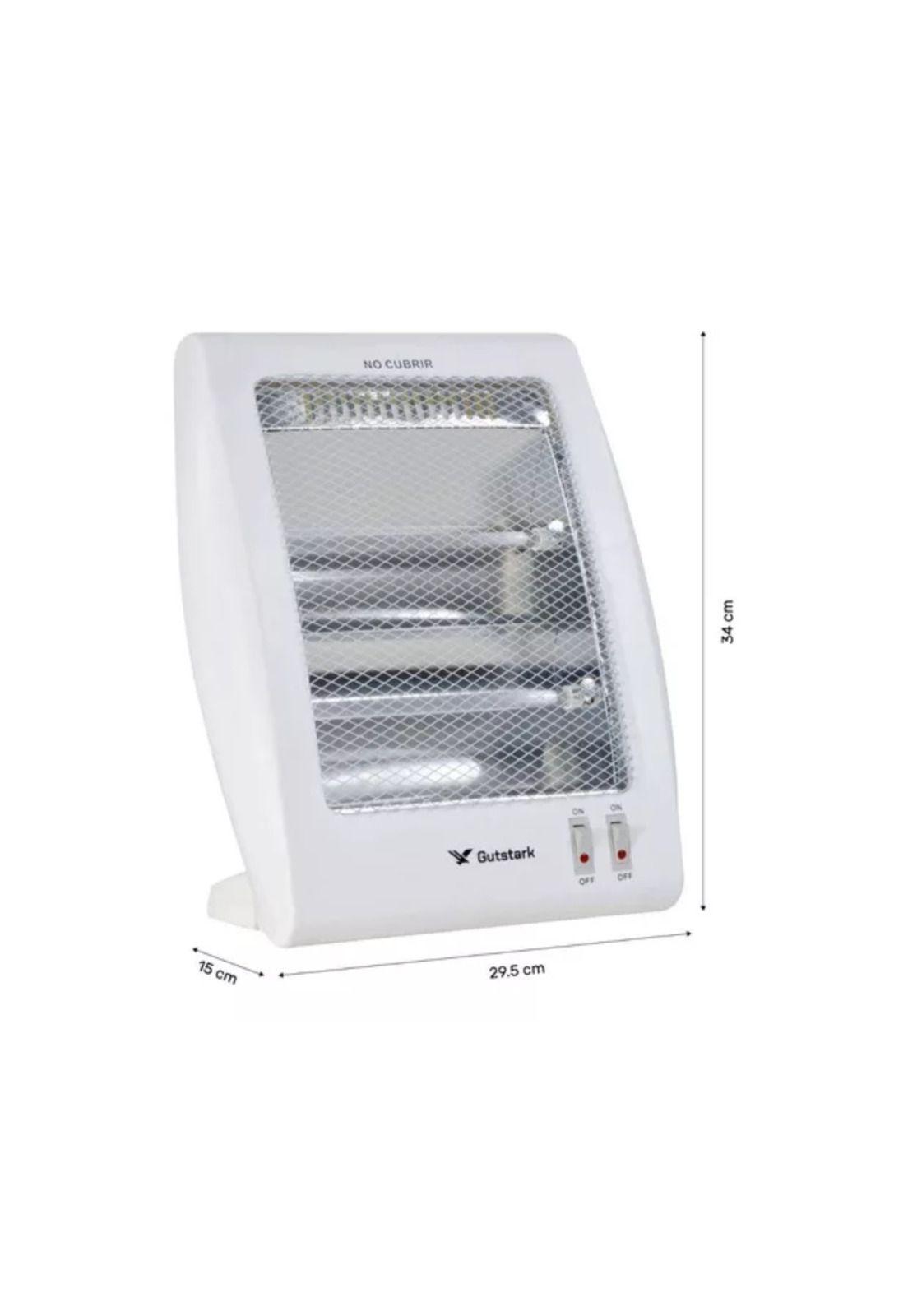 Calefactor Eléctrico 2 Niveles Hogar Oficina 800W  Blanco-3