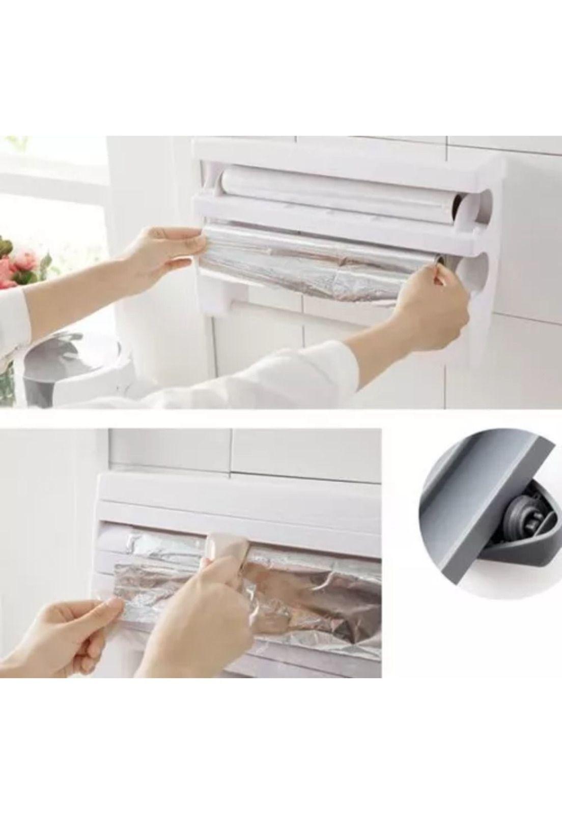 Dispensador Multifuncional Triple Cocina Film Papel-4