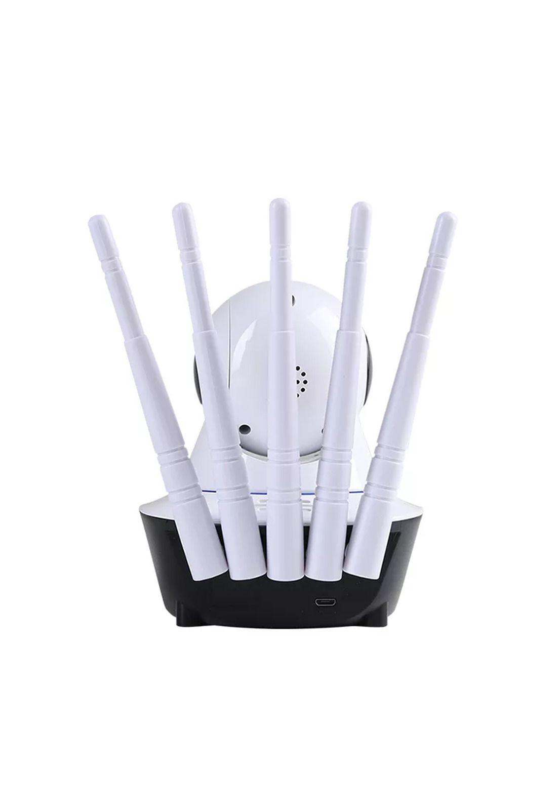 Cámara Seguridad IP Wifi 5 Antenas 360° Blanca-4