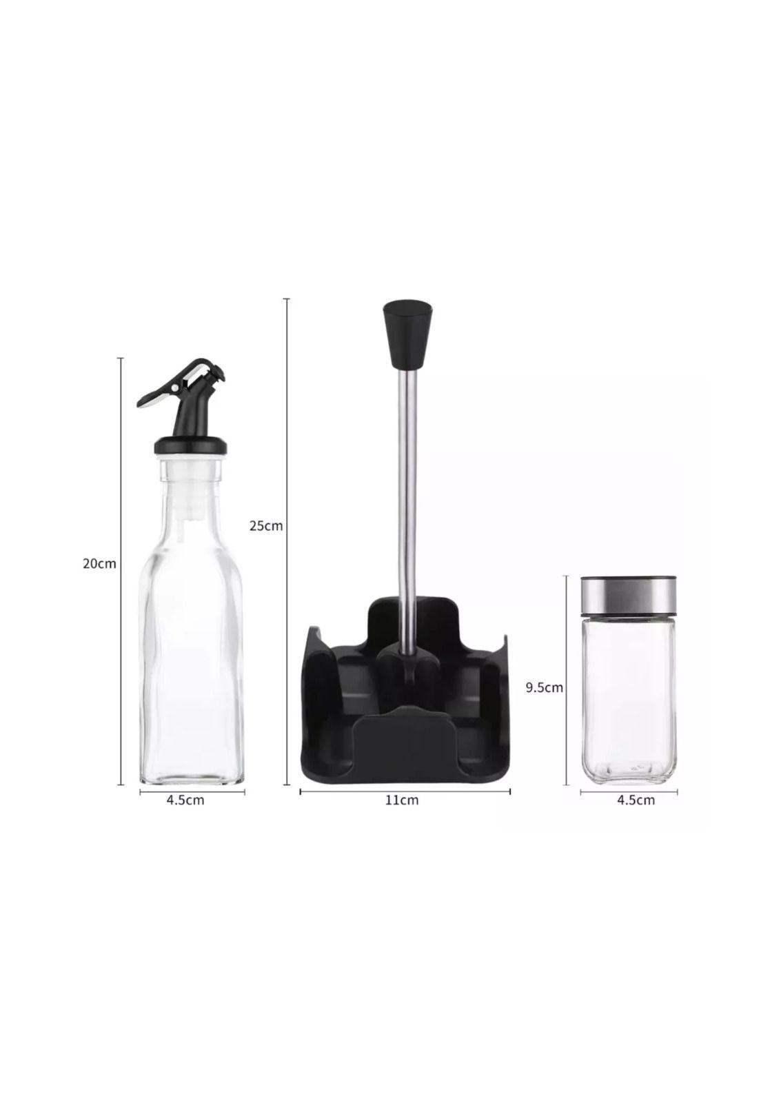 Set Alcuza Dispensador 4 Piezas Vidrio 100 ML-3