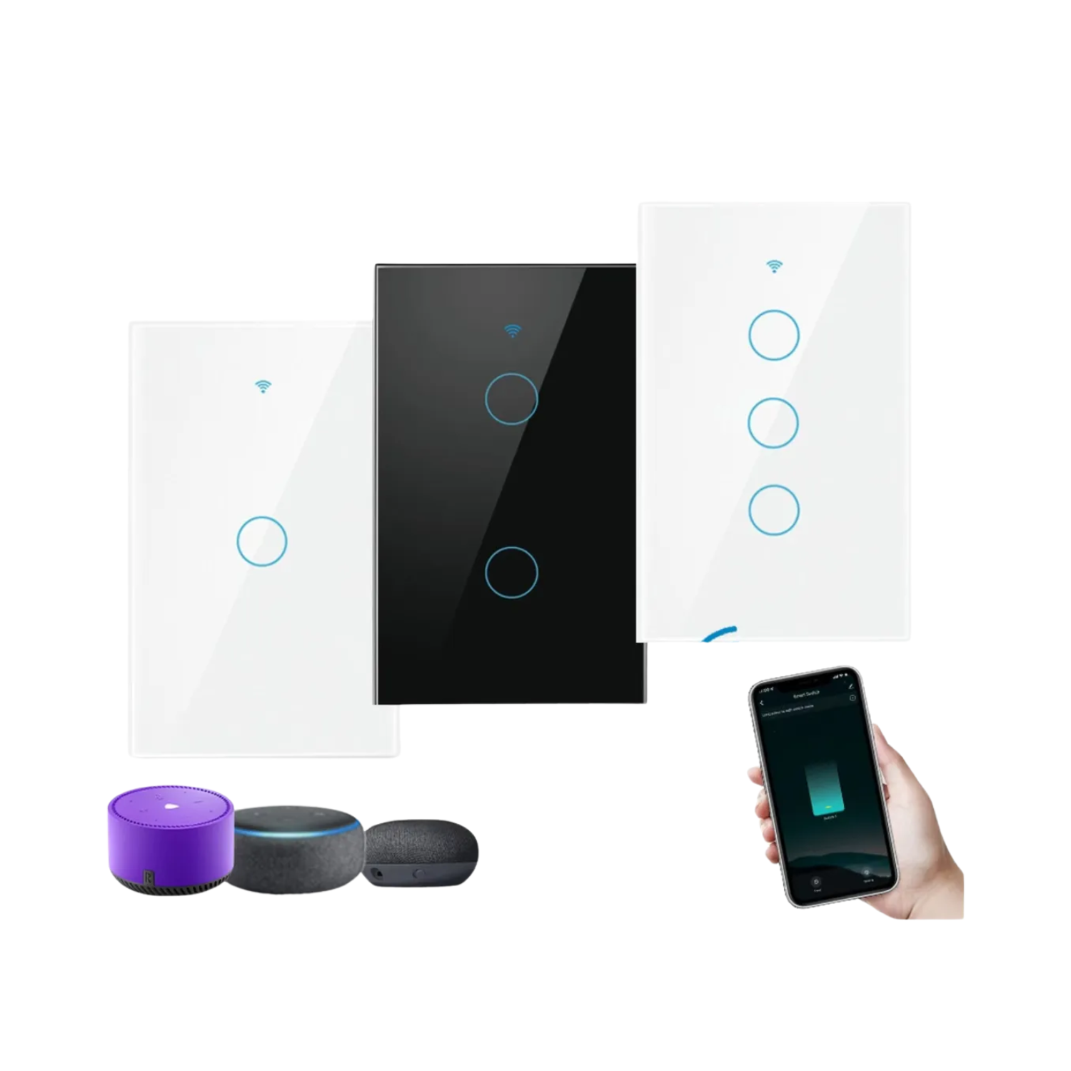 Interruptor Wifi Inteligente Neutro 2 Canales Blanco-4