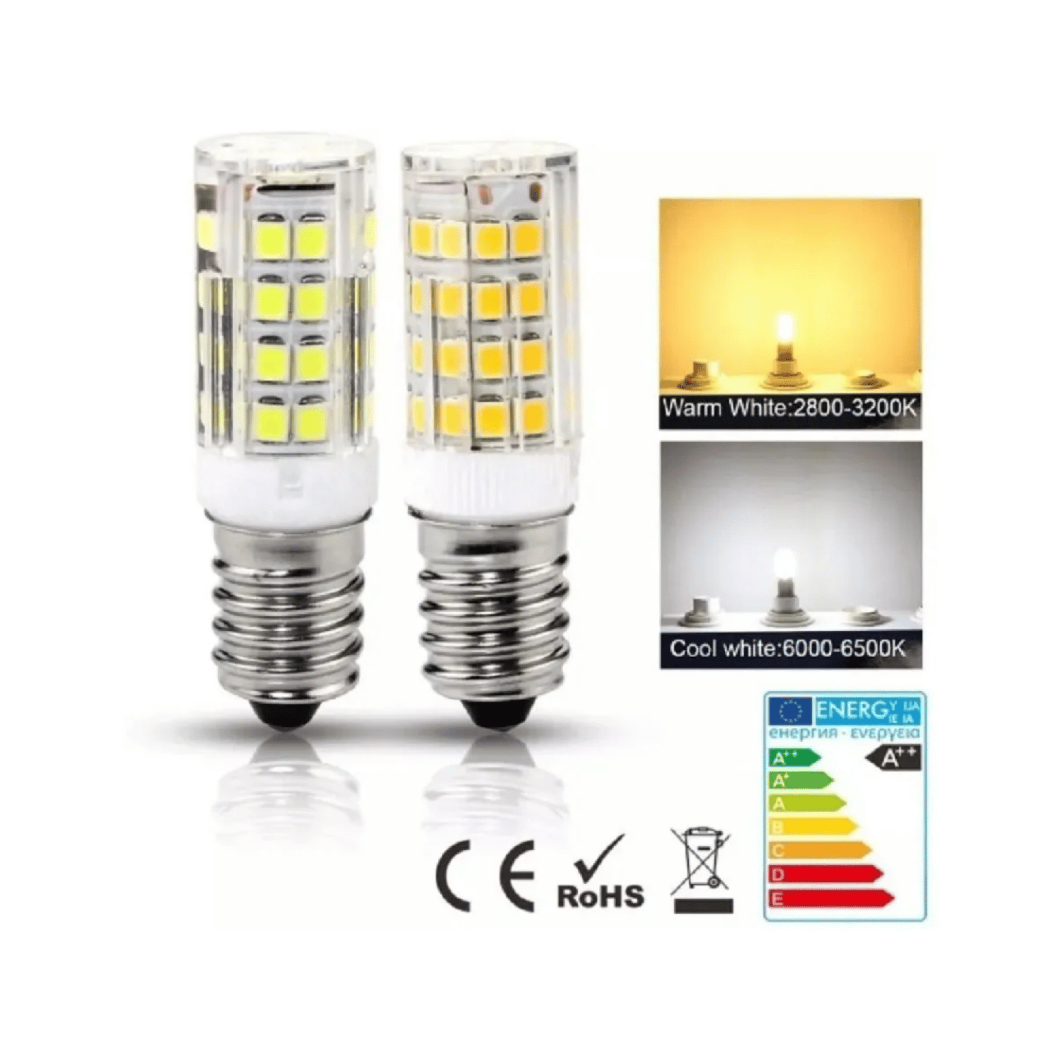 Ampolleta LED E14 Luz Fria 5 Watt-4