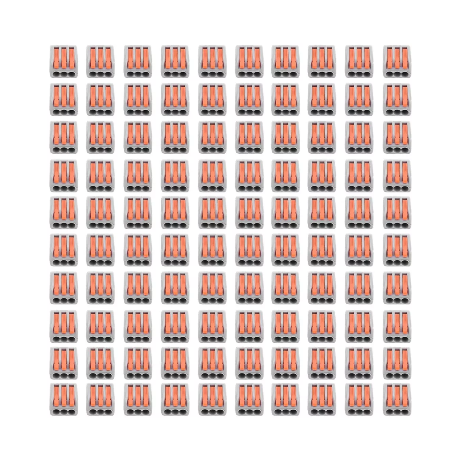 Set 100 Piezas Conectores Eléctricos cable Compacto 20x13,5x4 CM Gris-2