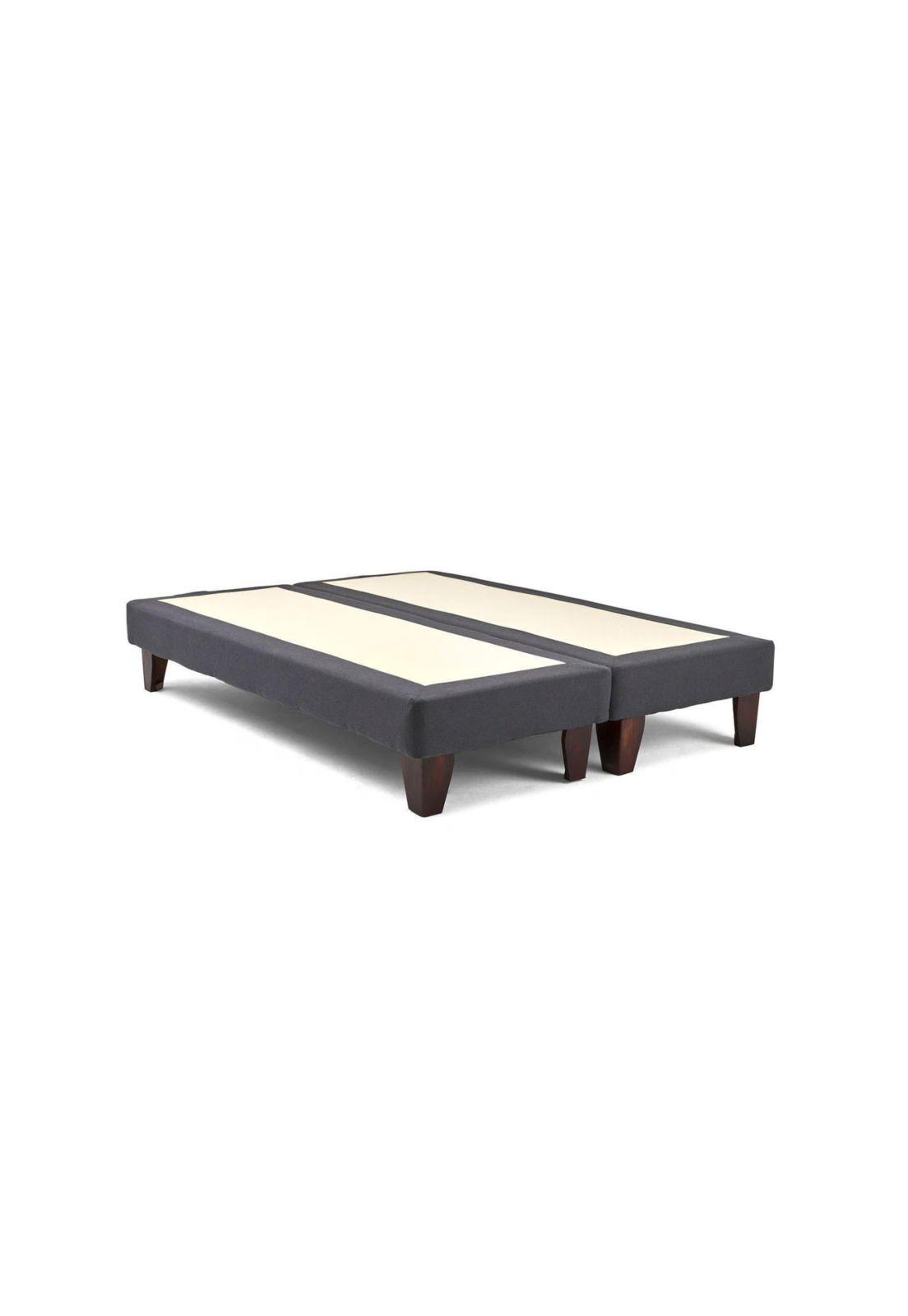 Base Dividida Cama Europea Super King 200x200 CM Gris  Lino-2