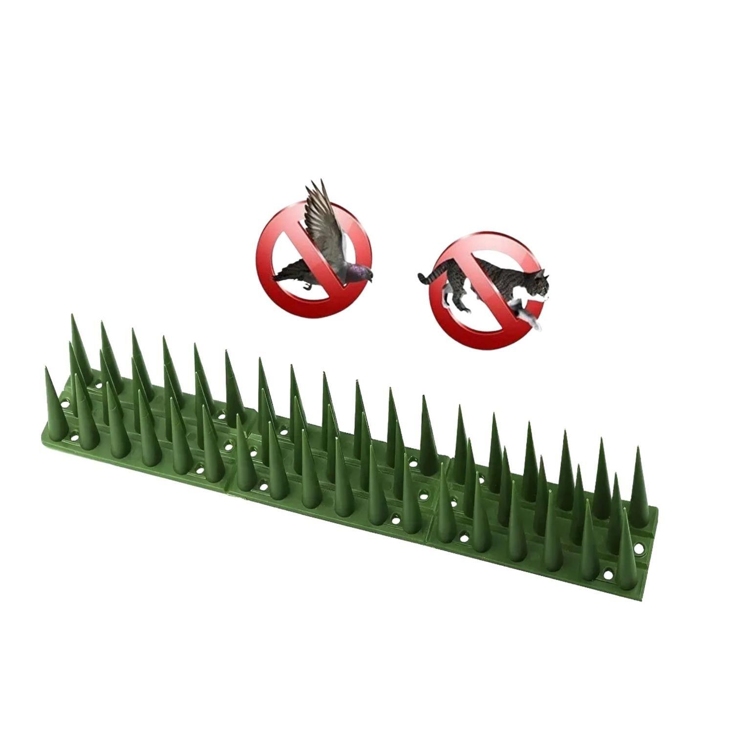 Pack 14 Puas Repelentes Anti Aves Ahuyentador 33x4,5x3,7 CM Verde-2