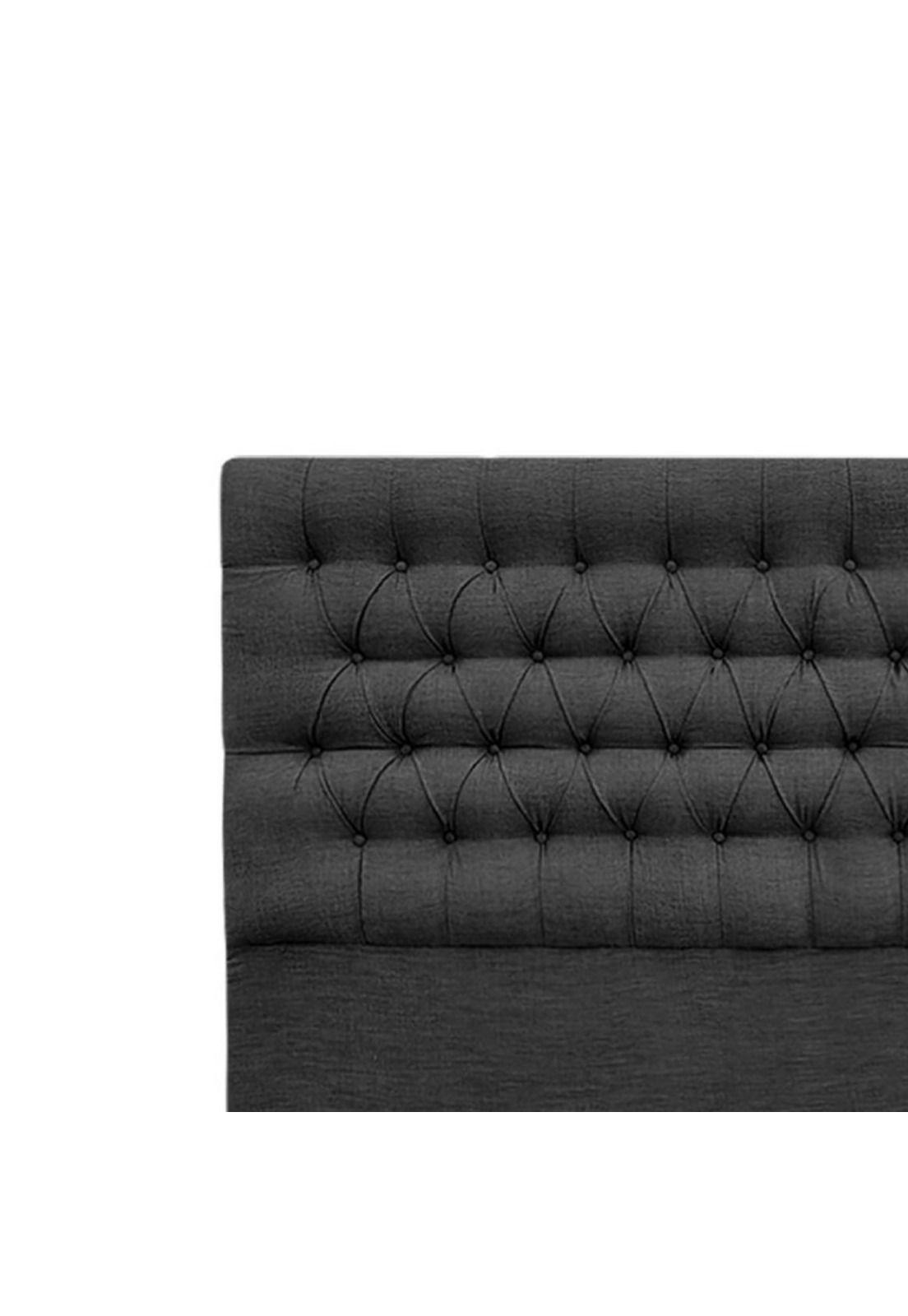 Respaldo Super King Piso Capitone Premiun 200x140 CM Gris Oscuro Lino-1