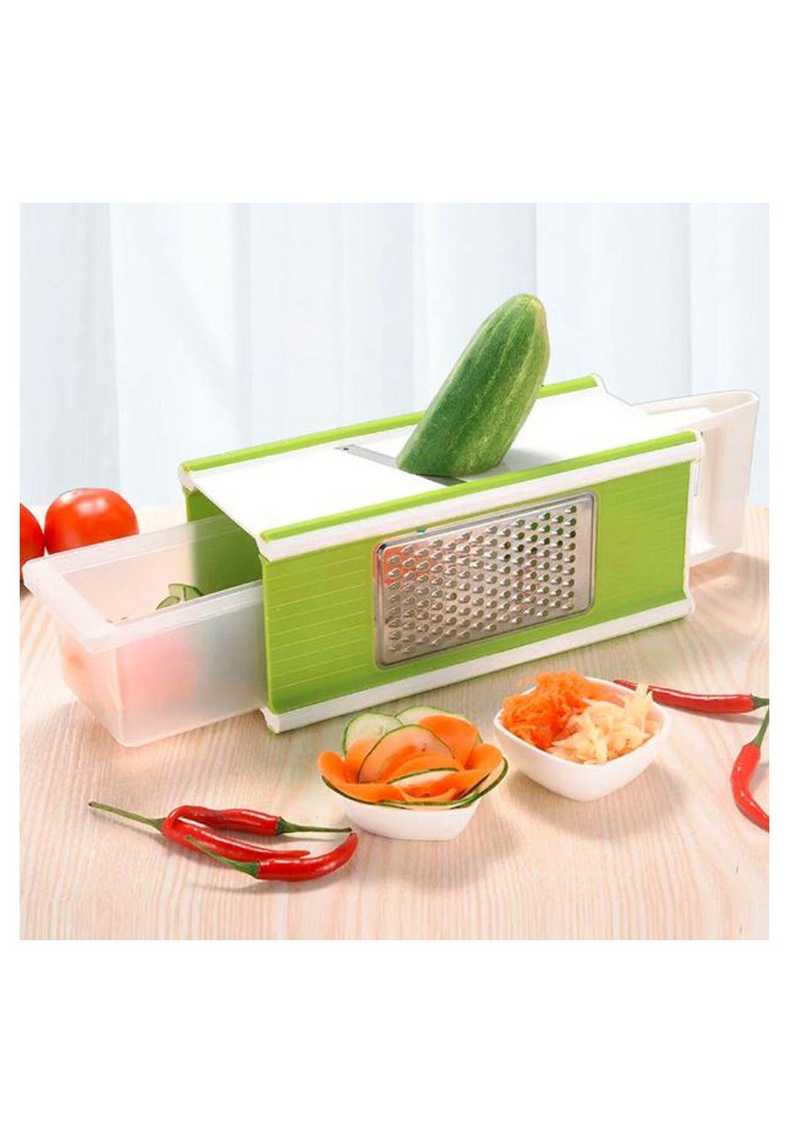 Rallador Verduras Cocina Multifuncional 5 En 1 Verde-4