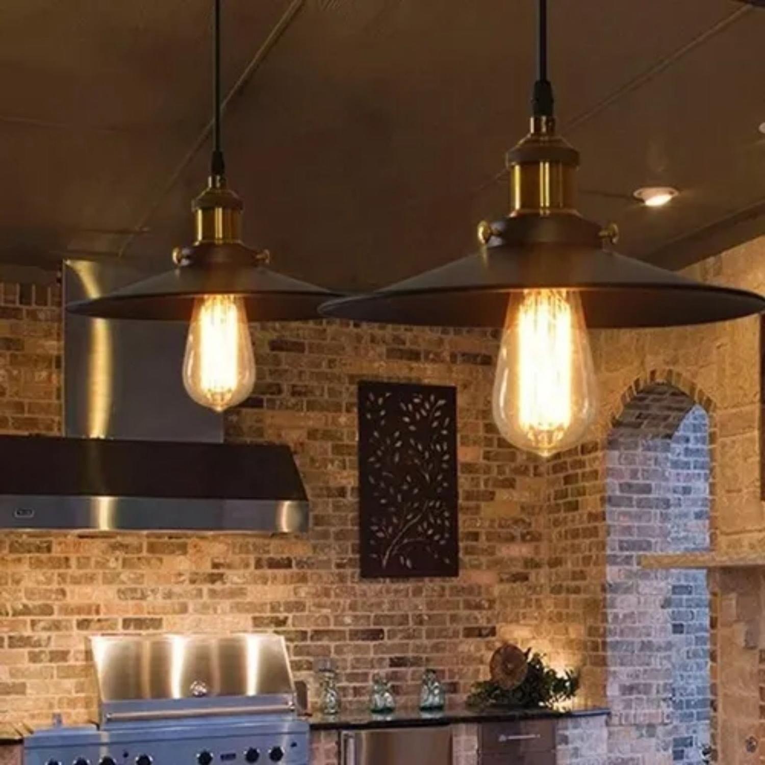 Pack 2 Lámpara Colgante Vintage Tipo Campana 60 Watt-3