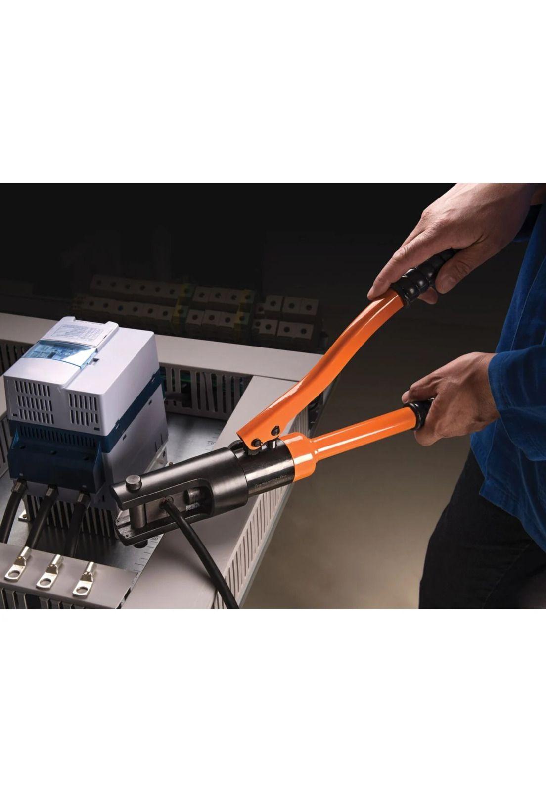 Alicate Hidráulico 10 Toneladas Terminales 9 Troqueles Crimpado-4