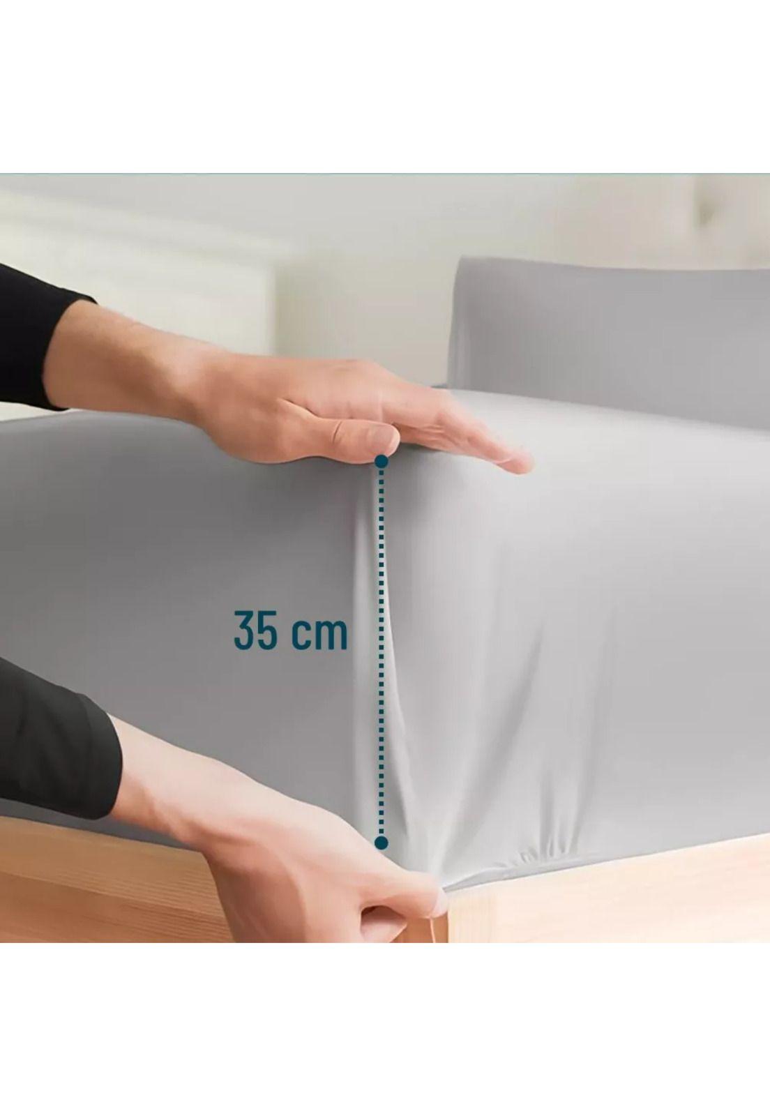 Juego Sábanas Hotel Ultra Suave Microfibra + 2 Fundas Bordadas King Gris-2