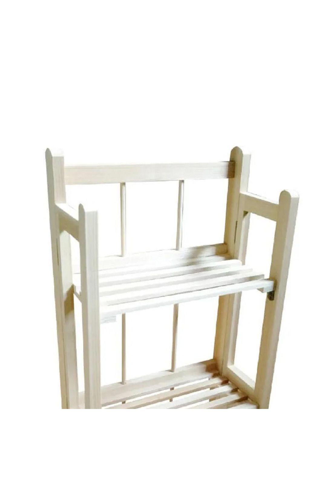 Estante Organizador Madera Librero 3 Niveles 68x30x15 CM Café Claro-2
