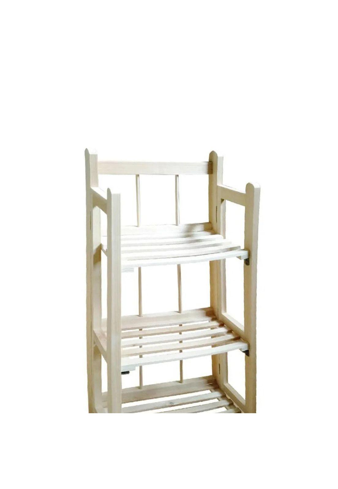 Estante Organizador Madera Librero 3 Niveles 68x30x15 CM Café Claro-3