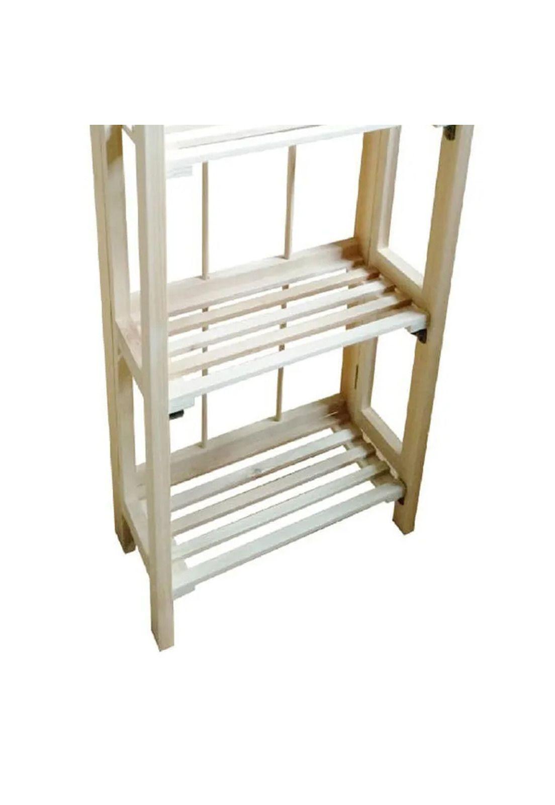Estante Organizador Madera Librero 3 Niveles 68x30x15 CM Café Claro-4
