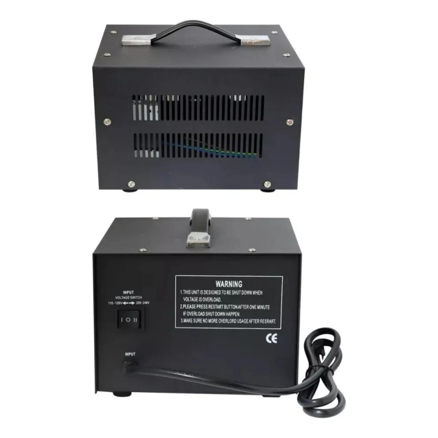 Transformador Voltaje Alta Eficiencia 110v-220v 2000 Watt Negro-3