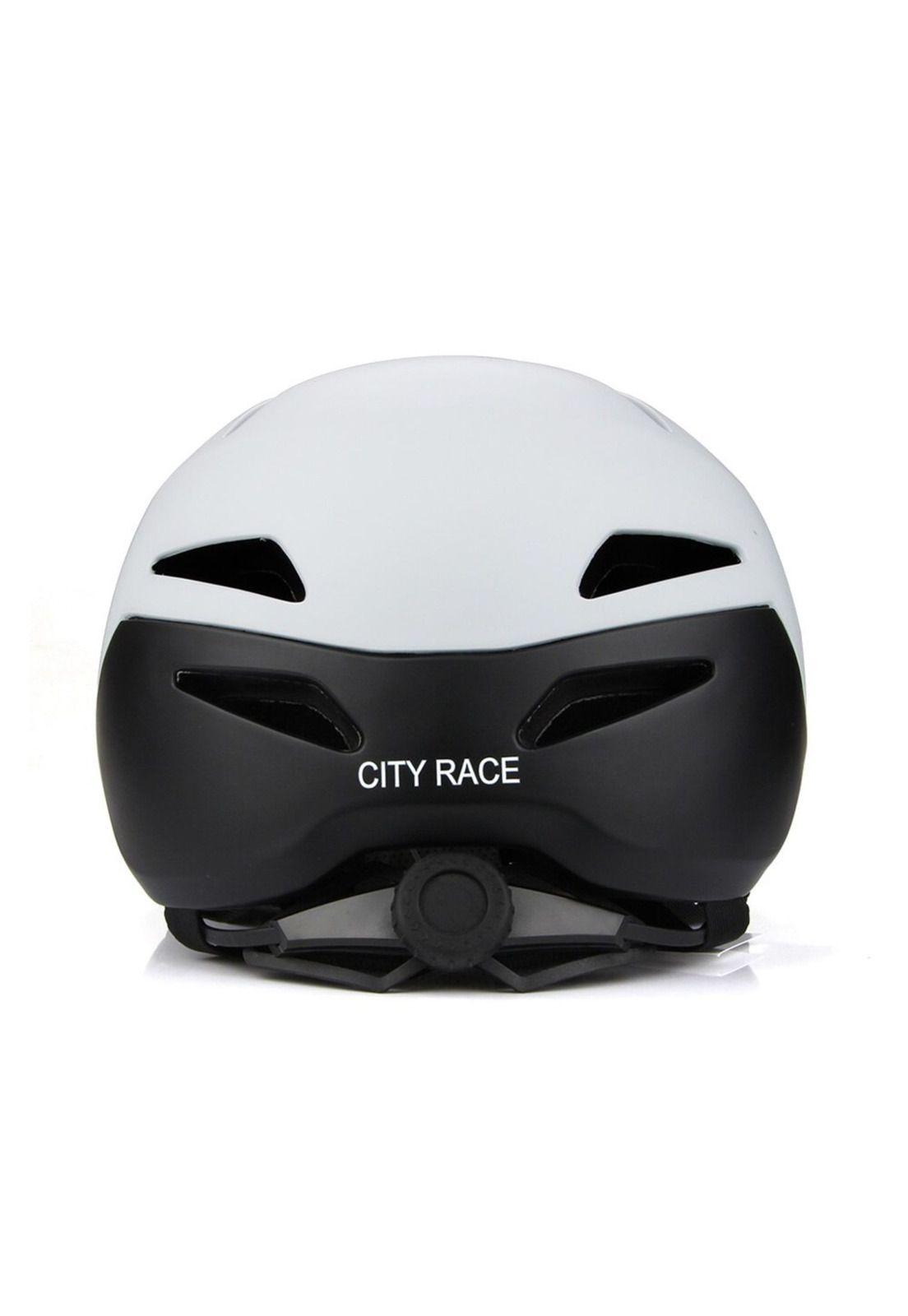 Casco Bicicleta Skate Regulable Profesional L Blanco-3