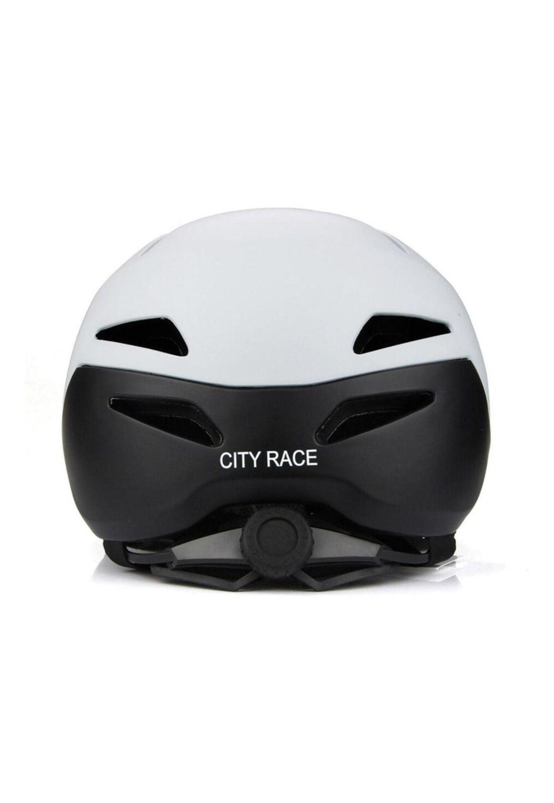 Casco Bicicleta Skate Regulable Profesional L Blanco-3