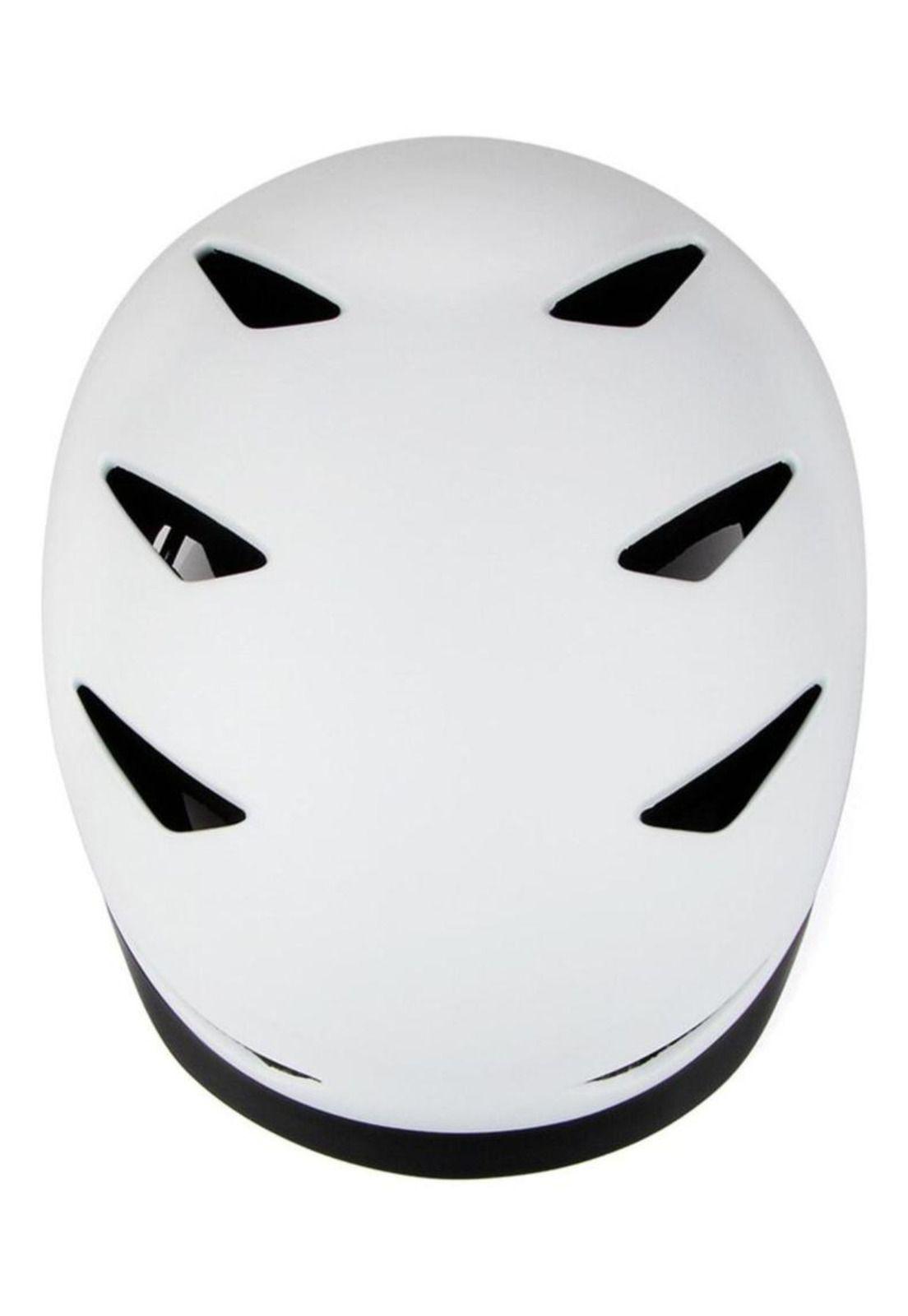 Casco Bicicleta Skate Regulable Profesional L Blanco-4