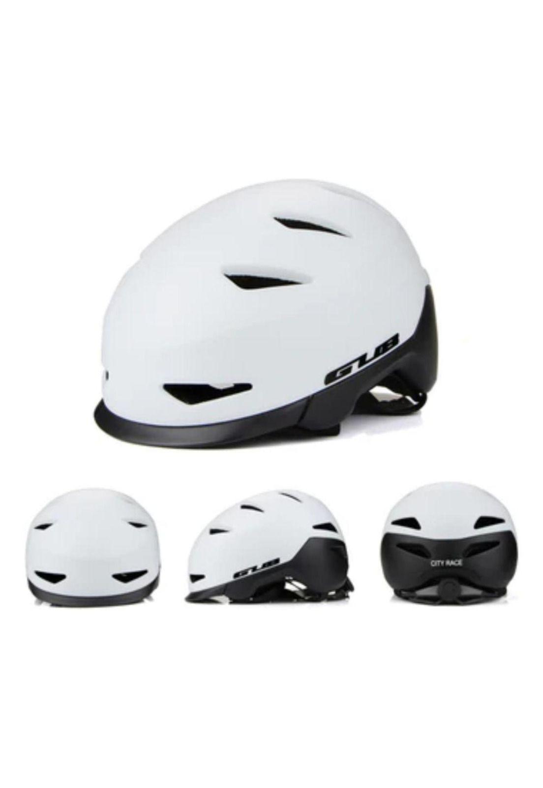 Casco Bicicleta Skate Regulable Profesional L Blanco-5