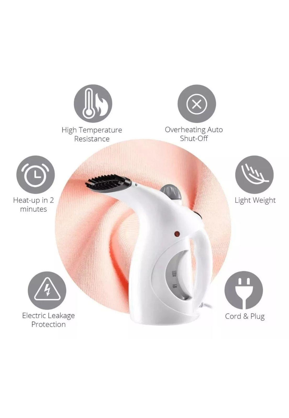 Plancha Vapor Vertical Ropa 4 En 1 Vaporizador Sauna Facial Blanca-2