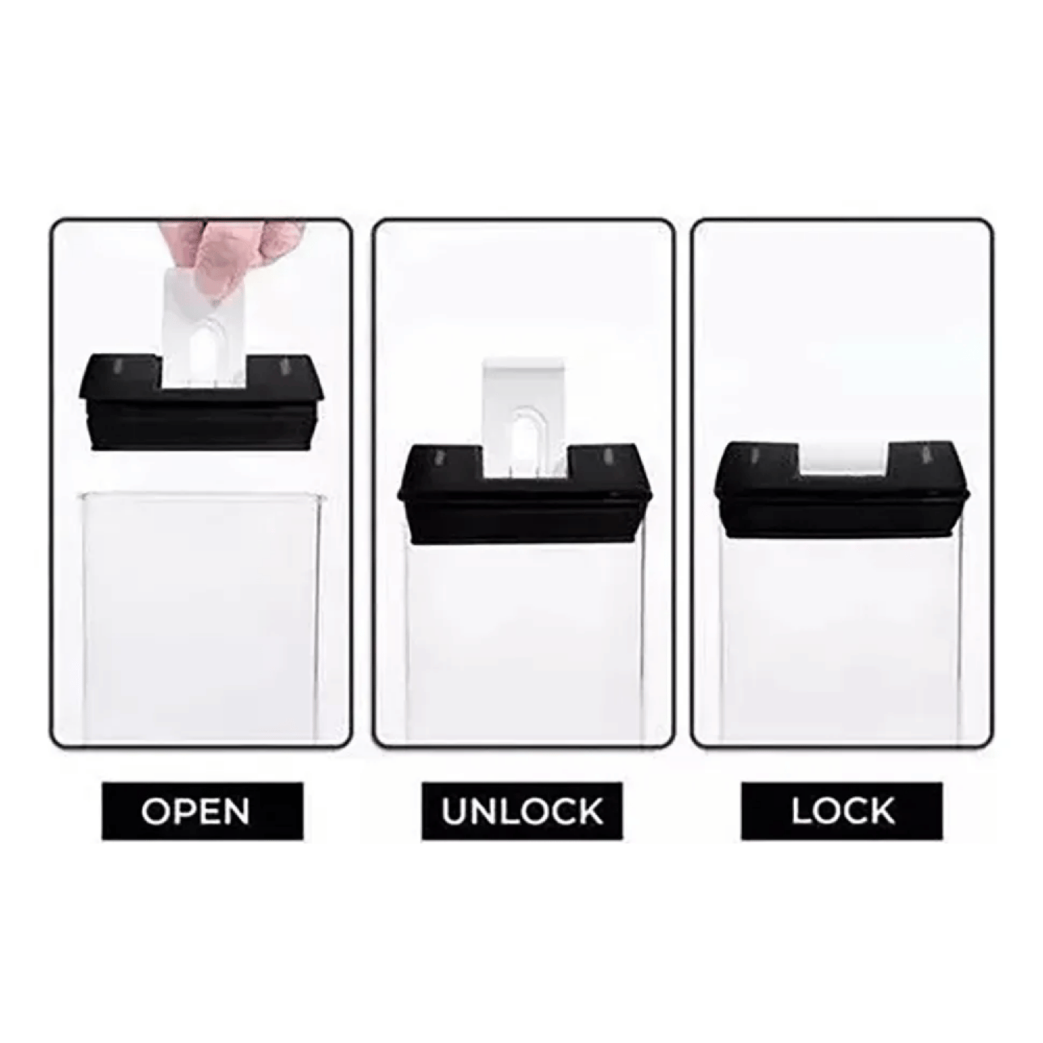 Set 5 Contenedores alimentos Tapa Hermetica-2