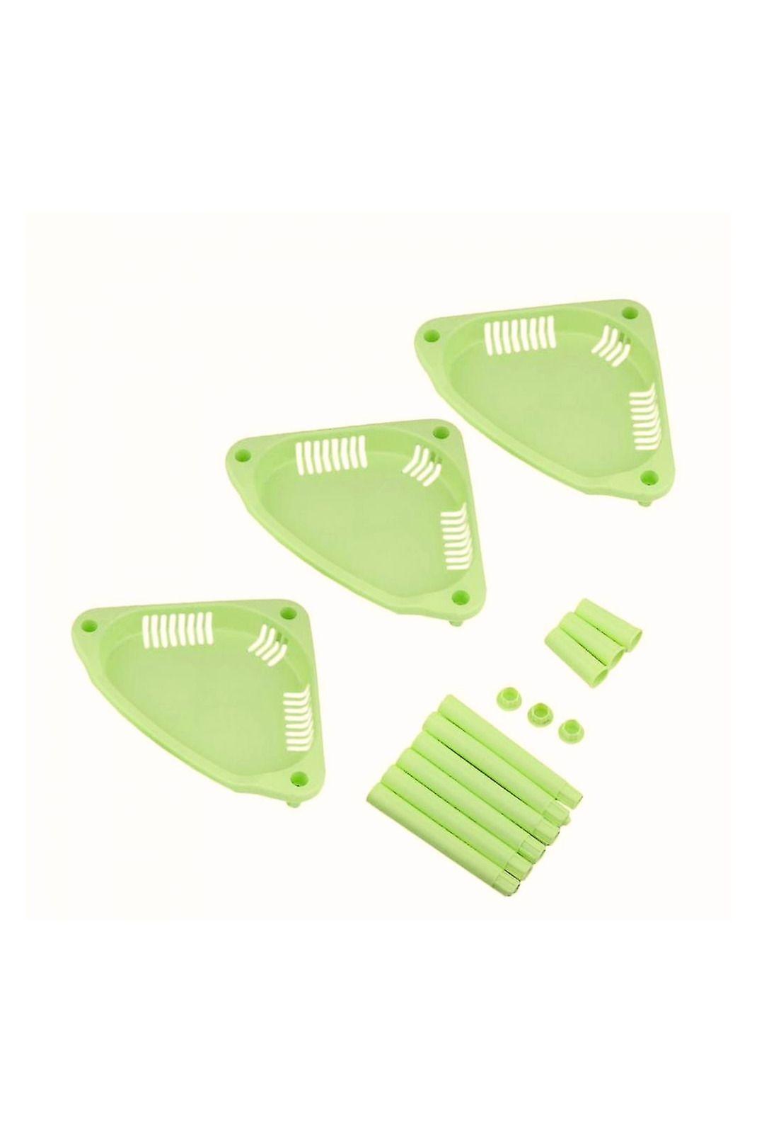 Estante Esquinero Organizador Baño 3 Niveles Verde-2