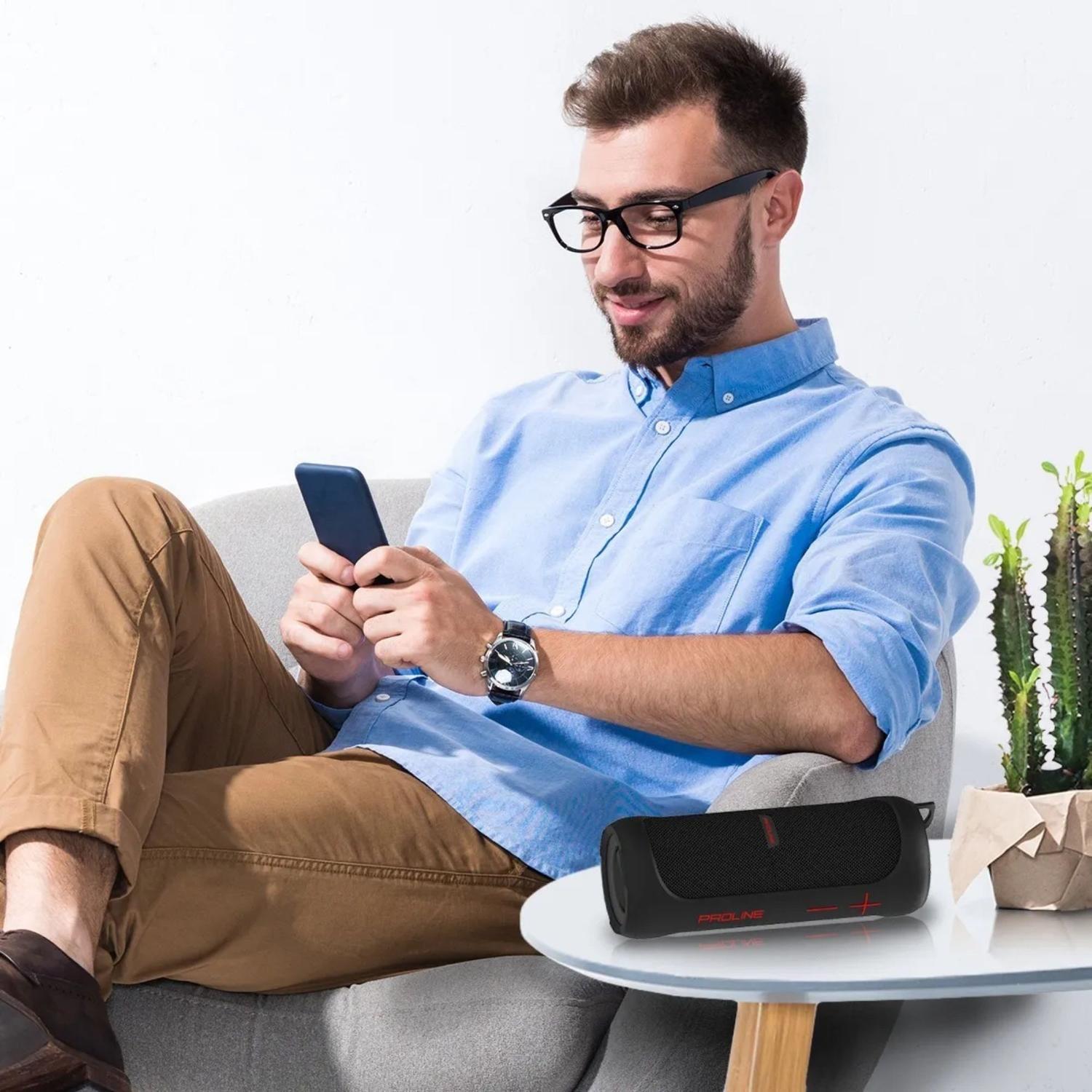 Parlante Mini Bluetooth Portátil Zion Master-G 20 Watt Negro-5