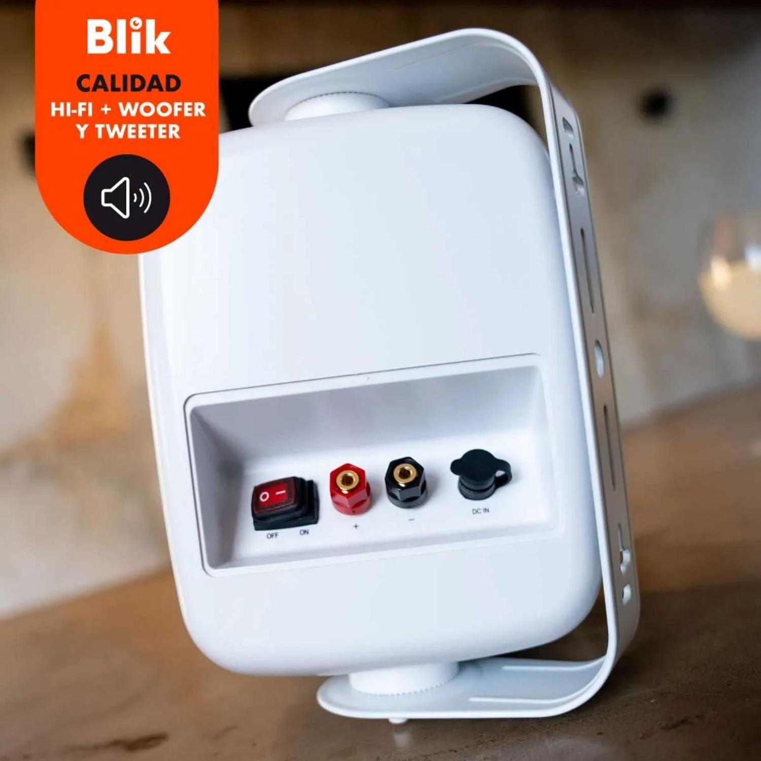 Pack 2 Parlantes Instalación Activos Bluetooth Fidelity Blik 60 Watt Blanco-2