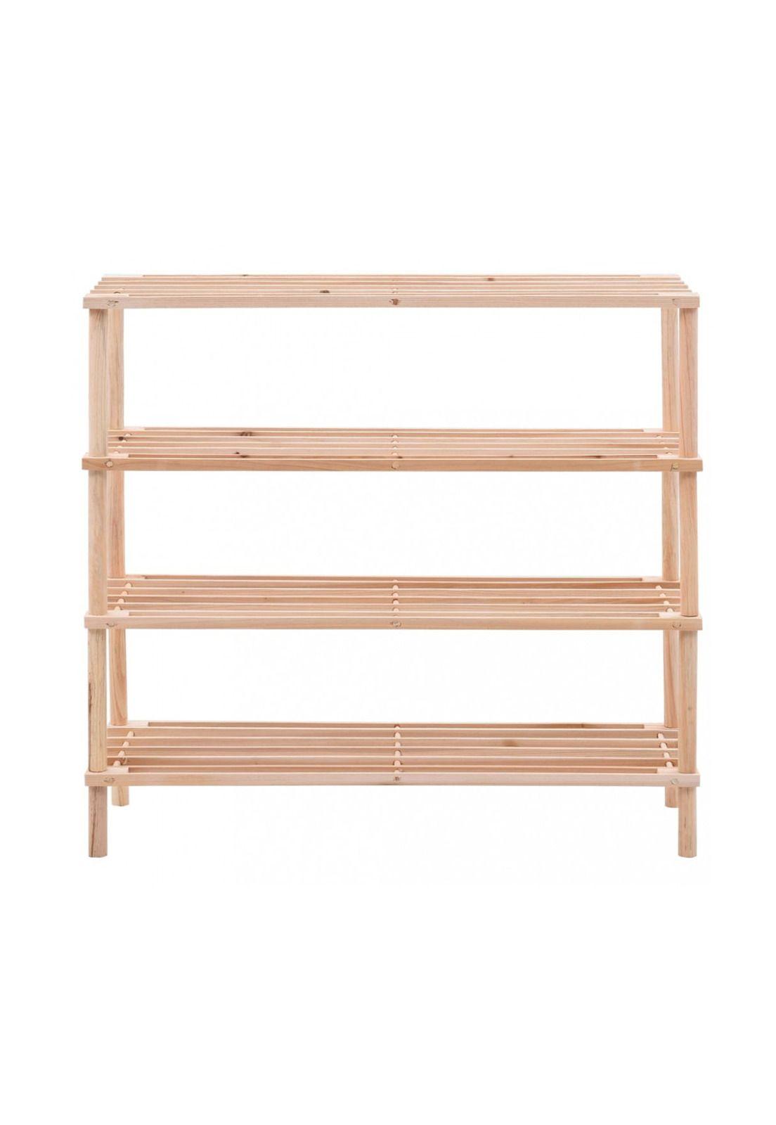 Zapatero Organizador Madera 4 Niveles 67x63x26 CM Café-2